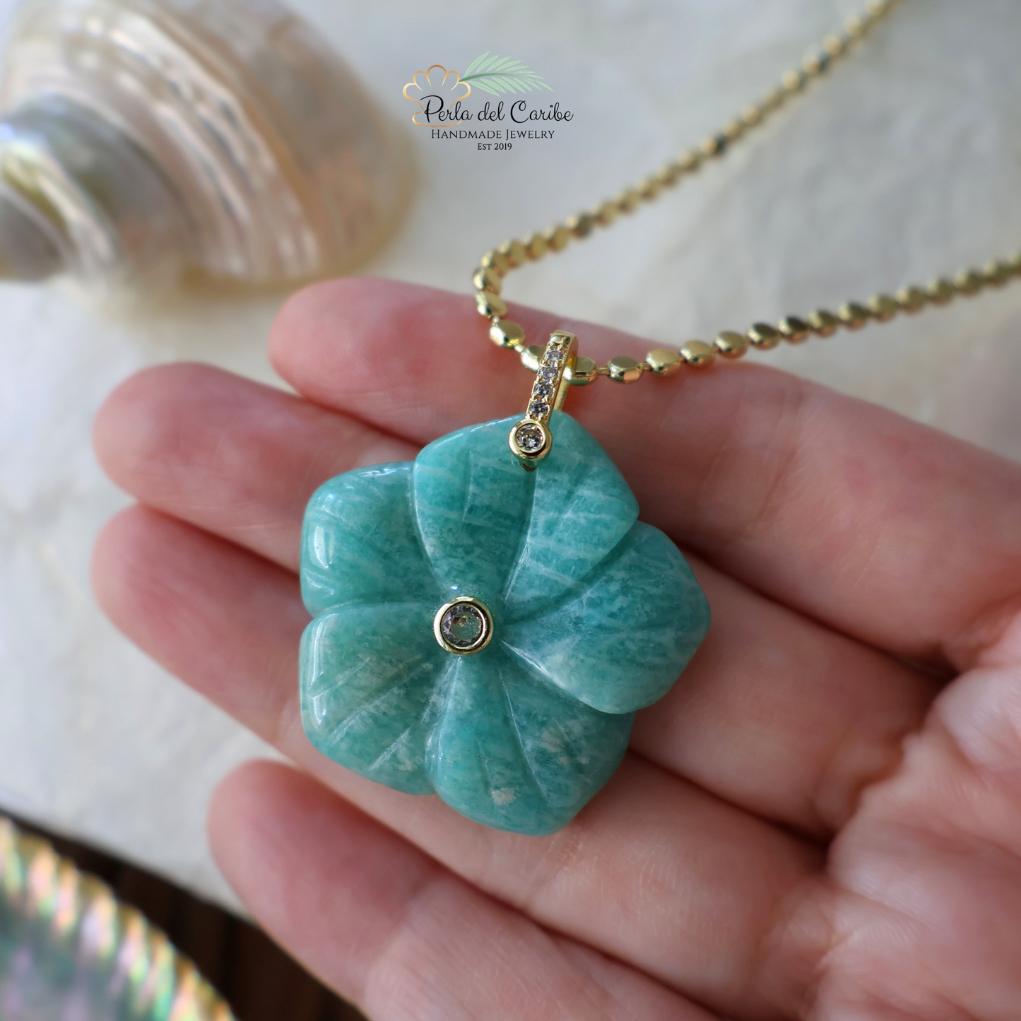 Gemstone Flower Chain