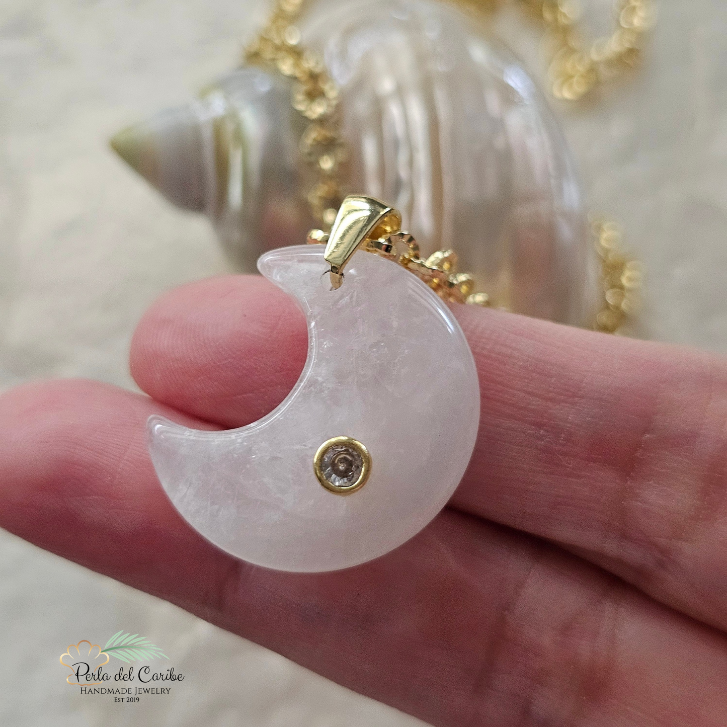 Gemstone Moon Chain