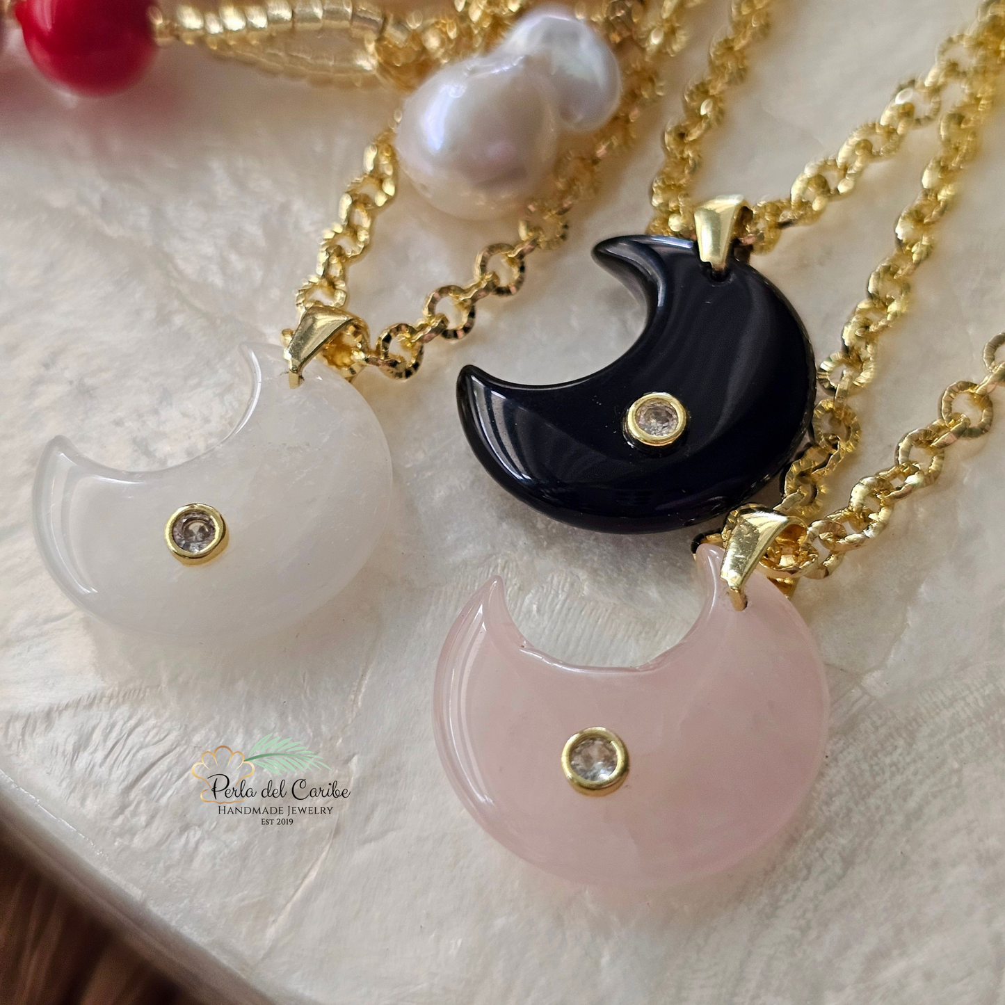 Gemstone Moon Chain