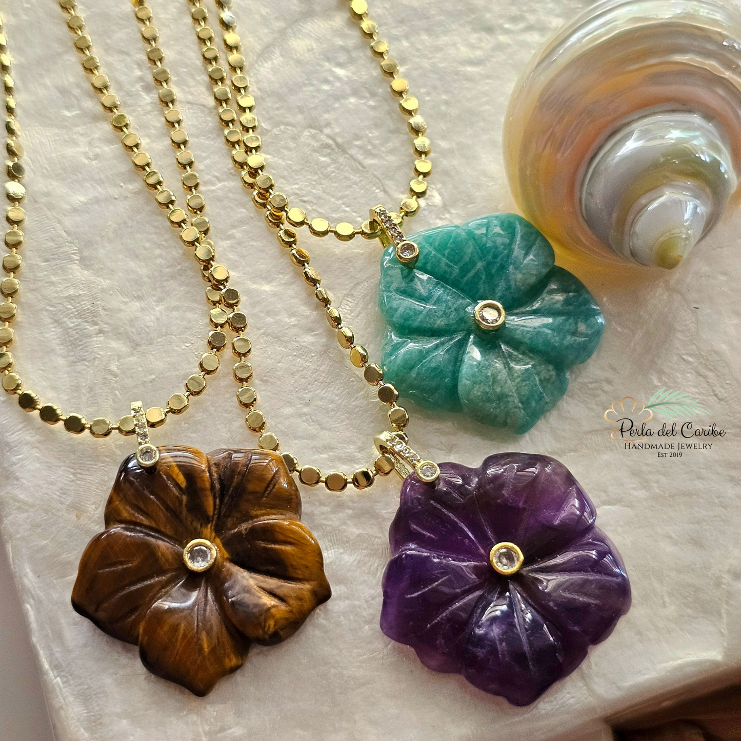 Gemstone Flower Chain