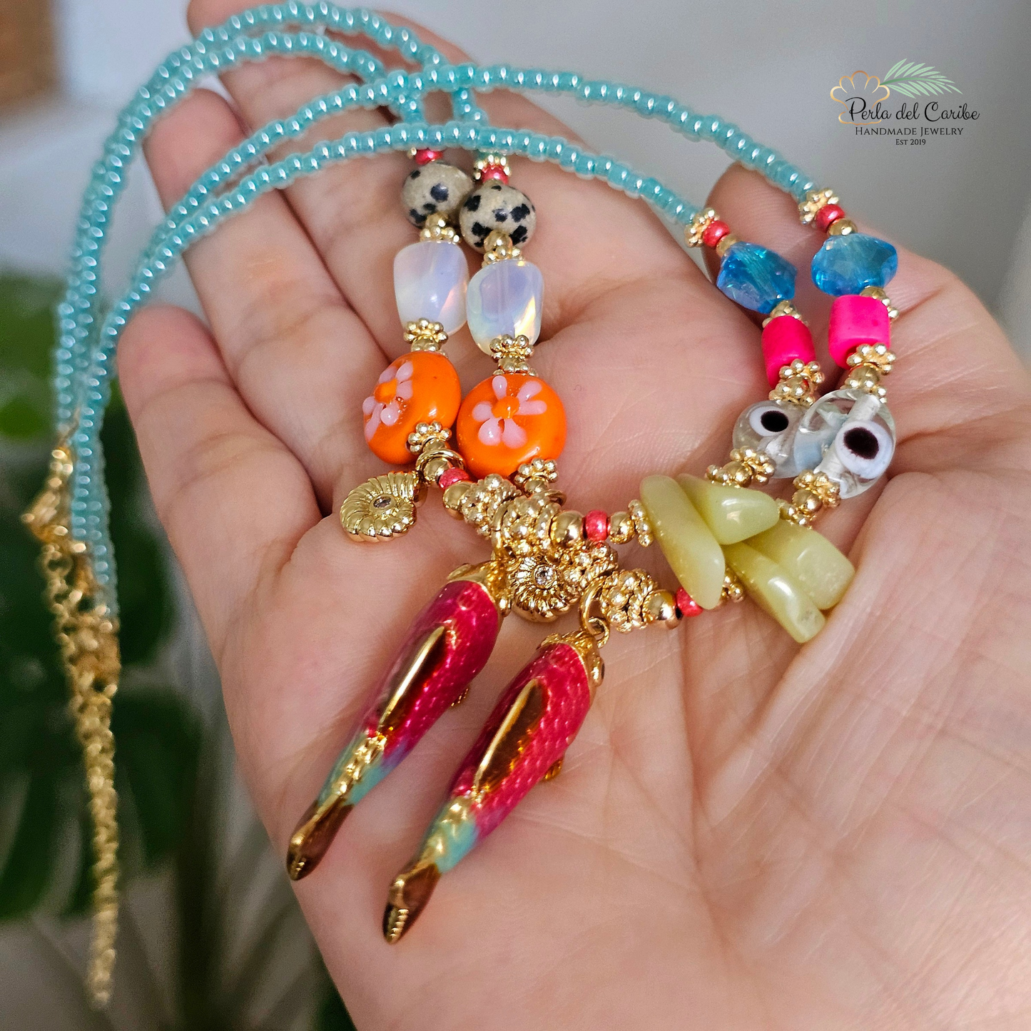 Pink Koi Necklace