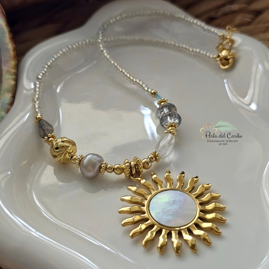 Sandy Beach Sun Necklace