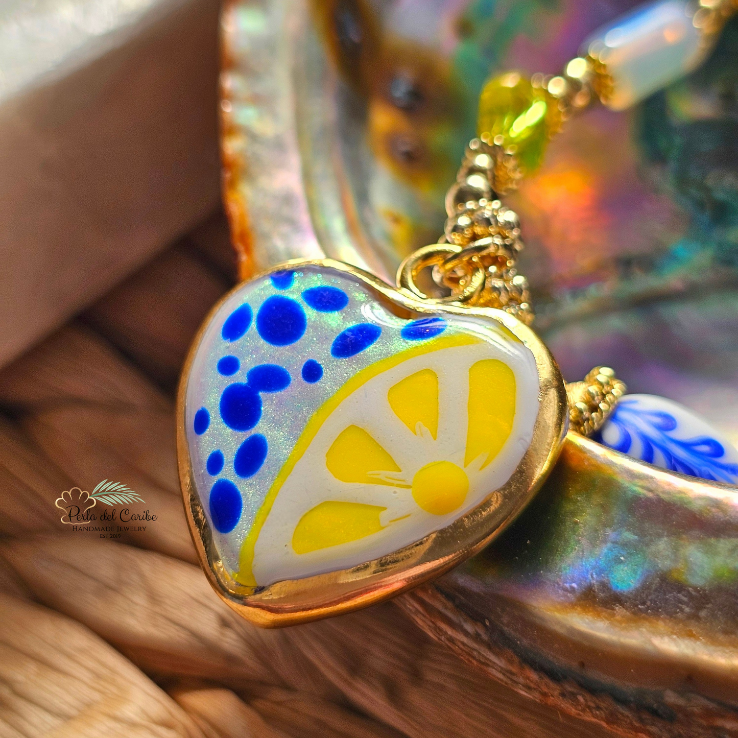 Azure Lemon Necklace