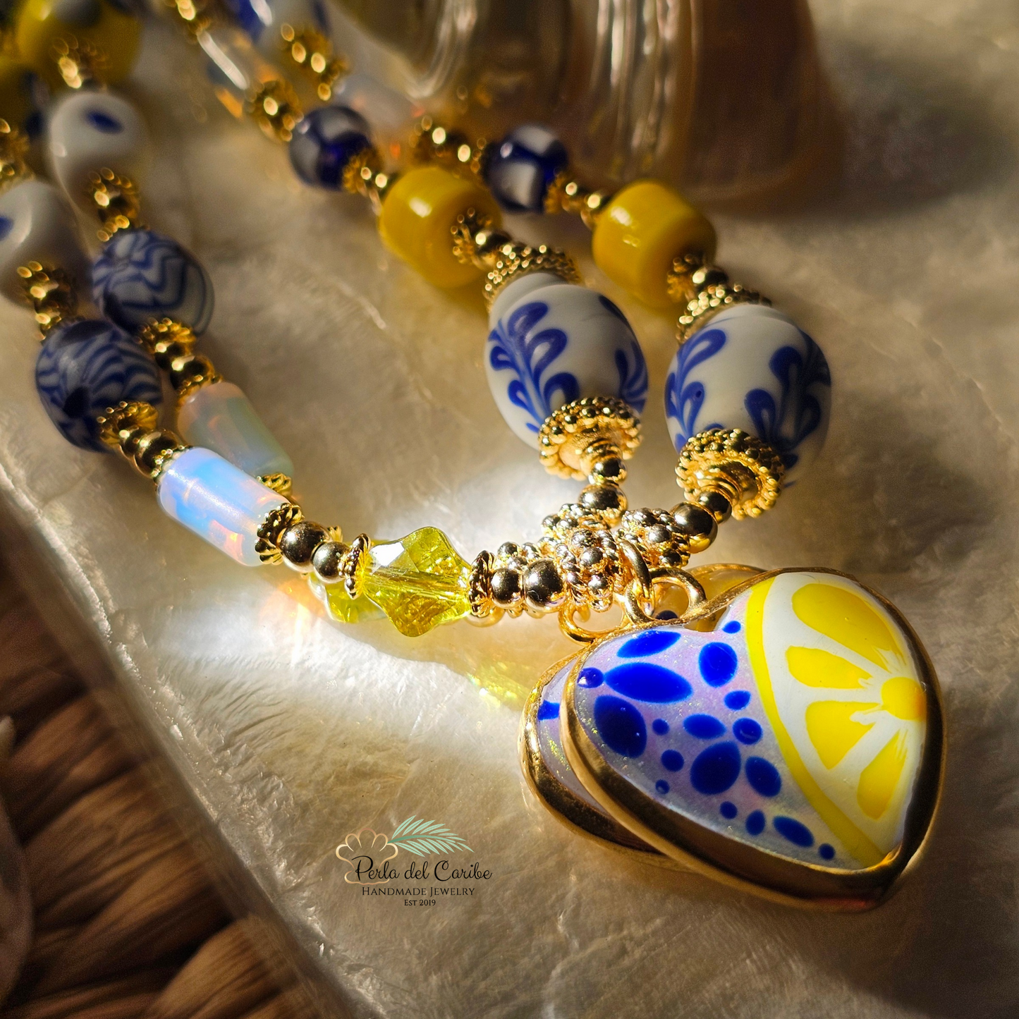 Azure Lemon Necklace