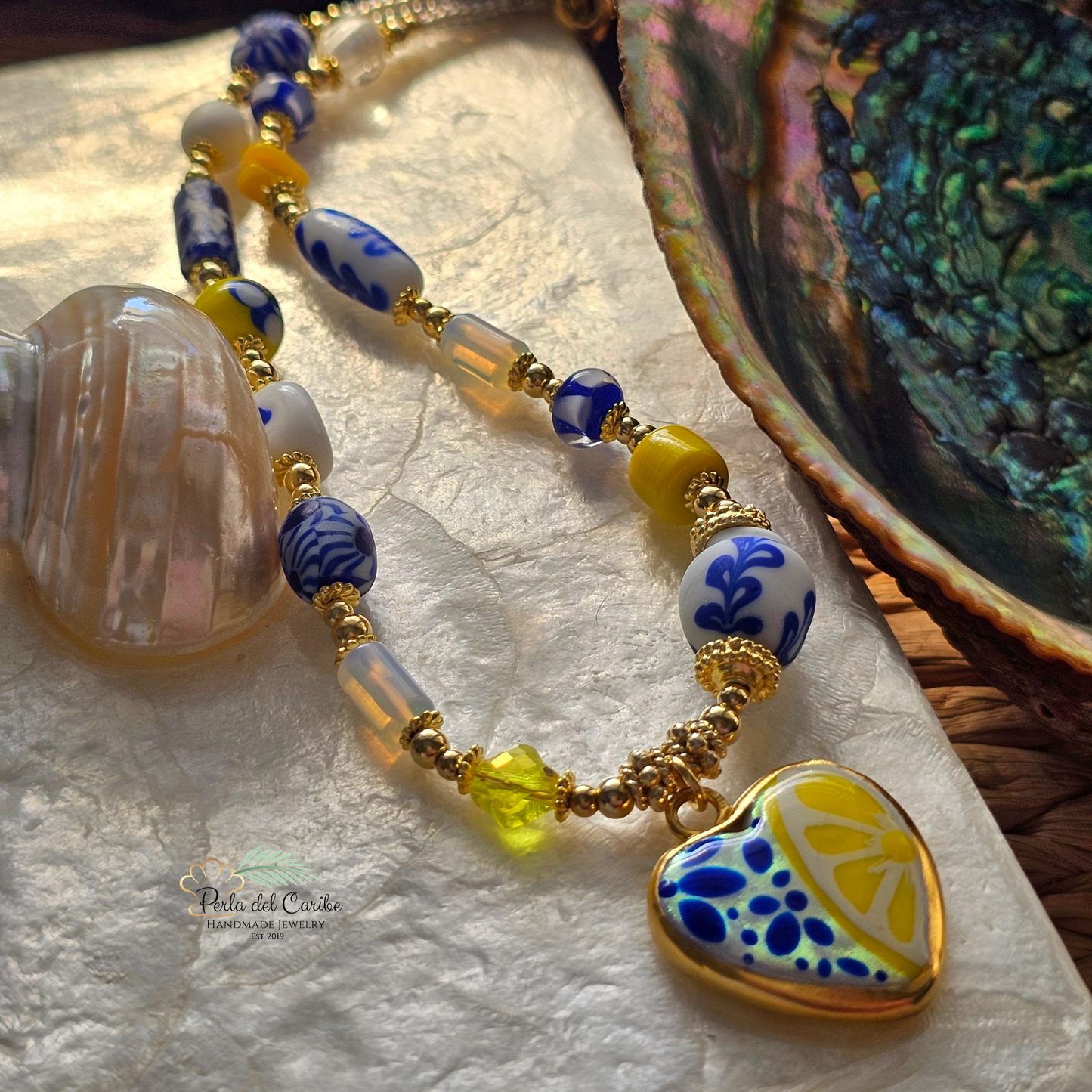 Azure Lemon Necklace