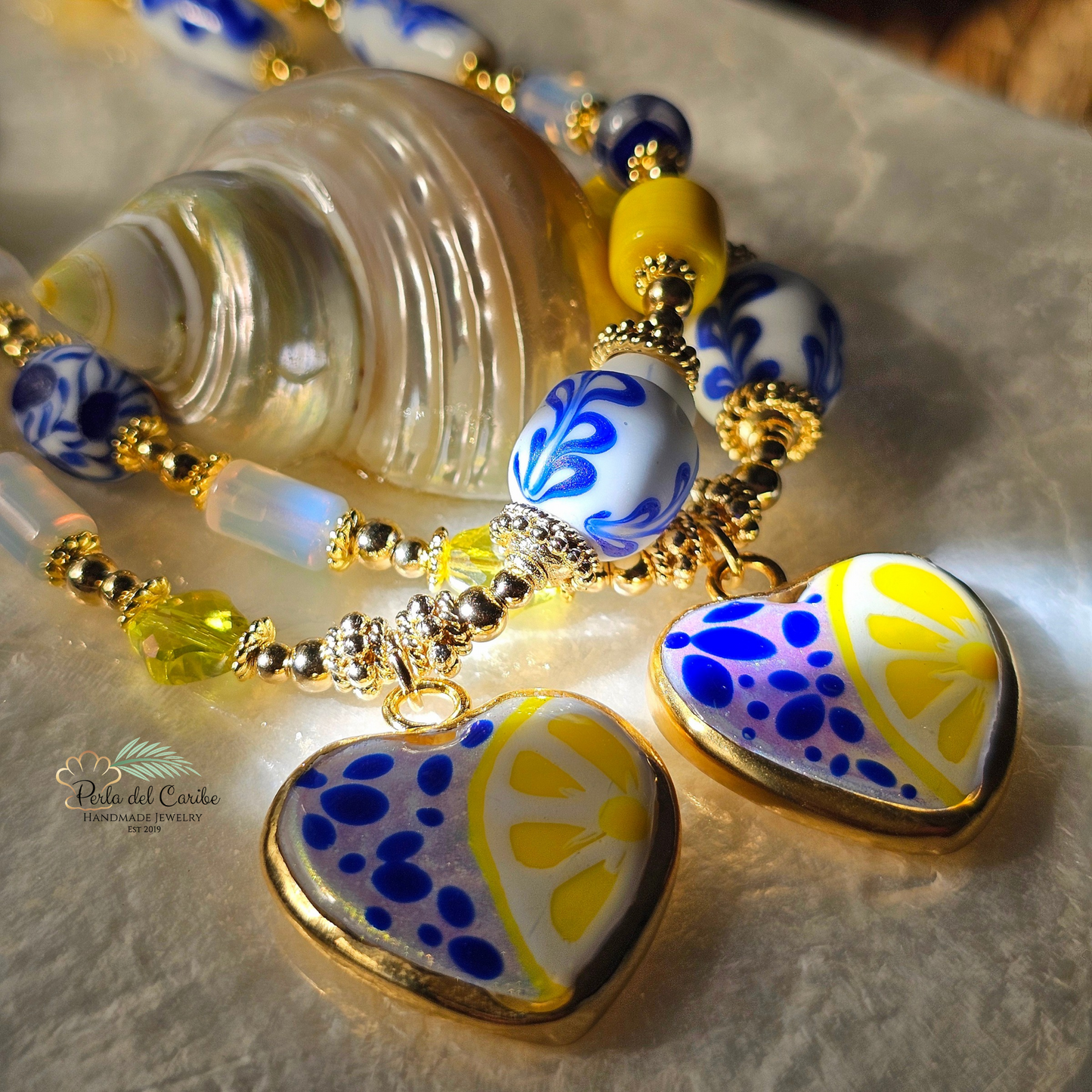 Azure Lemon Necklace