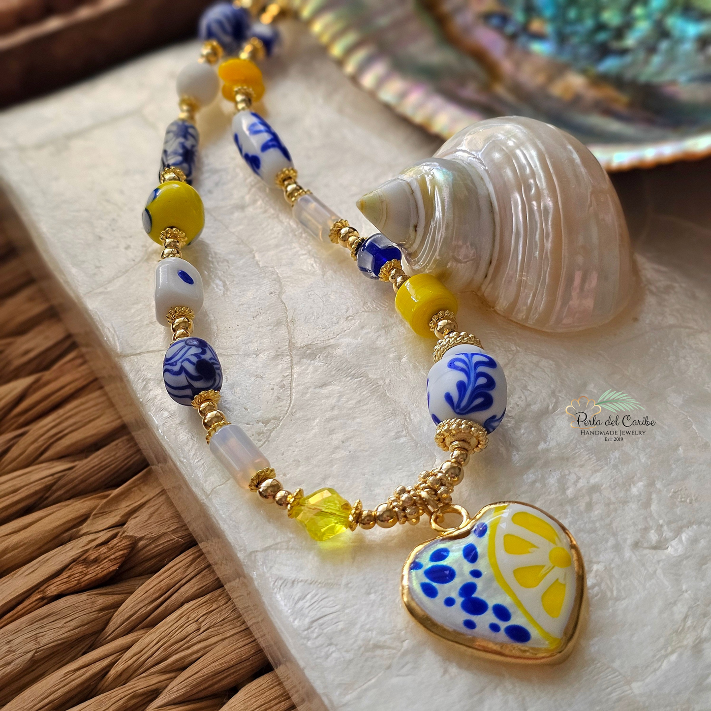 Azure Lemon Necklace