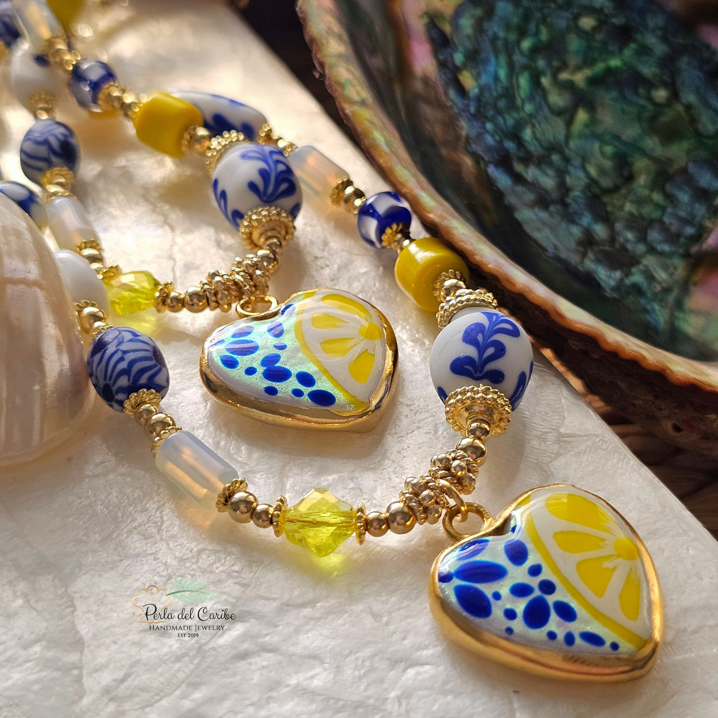 Azure Lemon Necklace