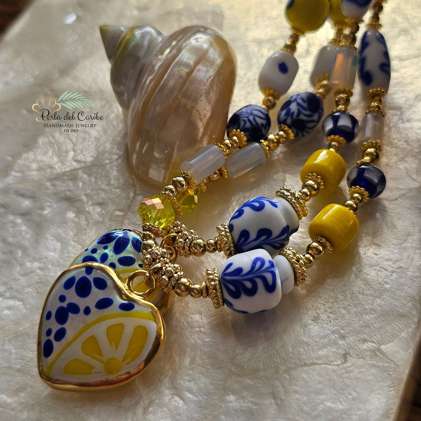 Azure Lemon Necklace