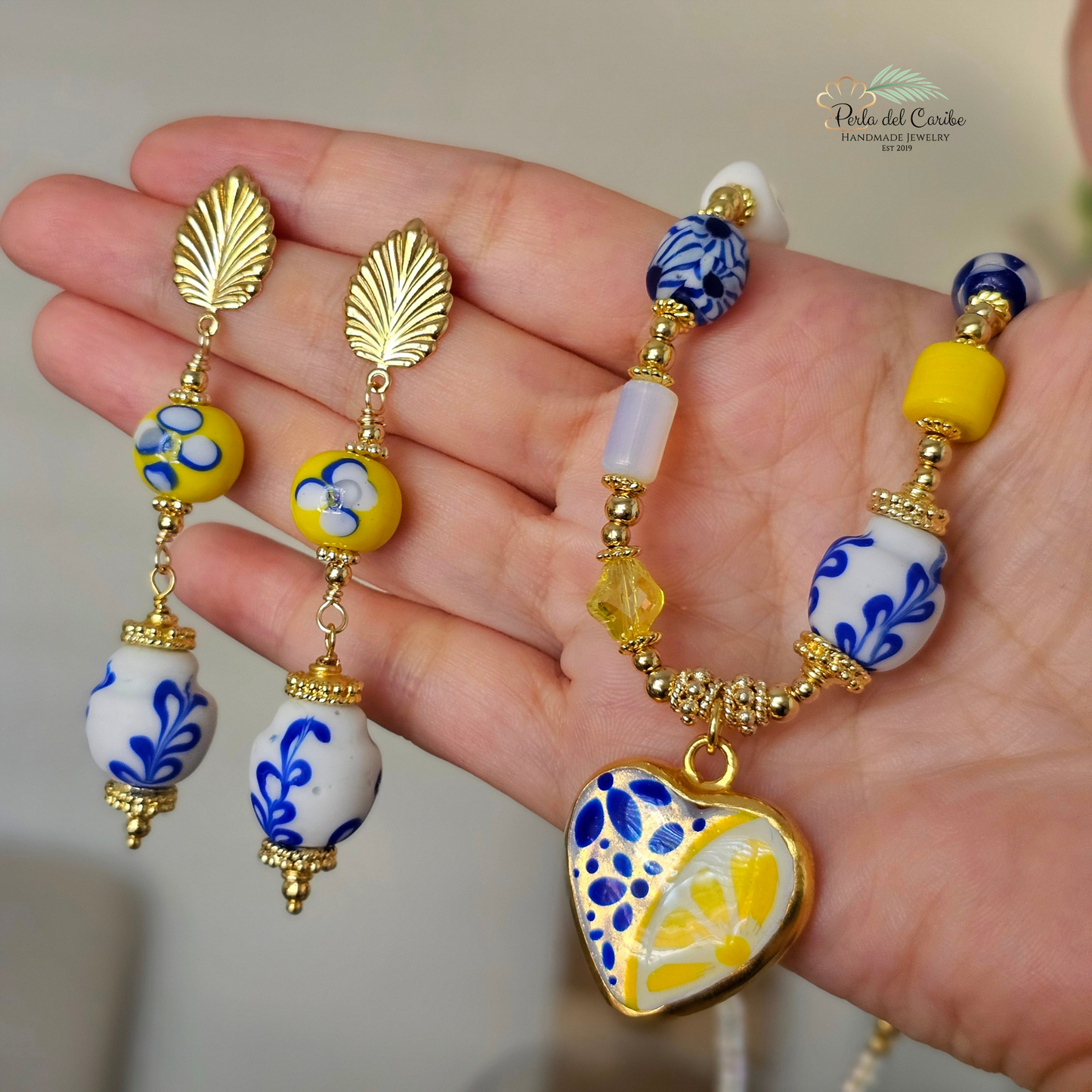 Azure Lemon Necklace