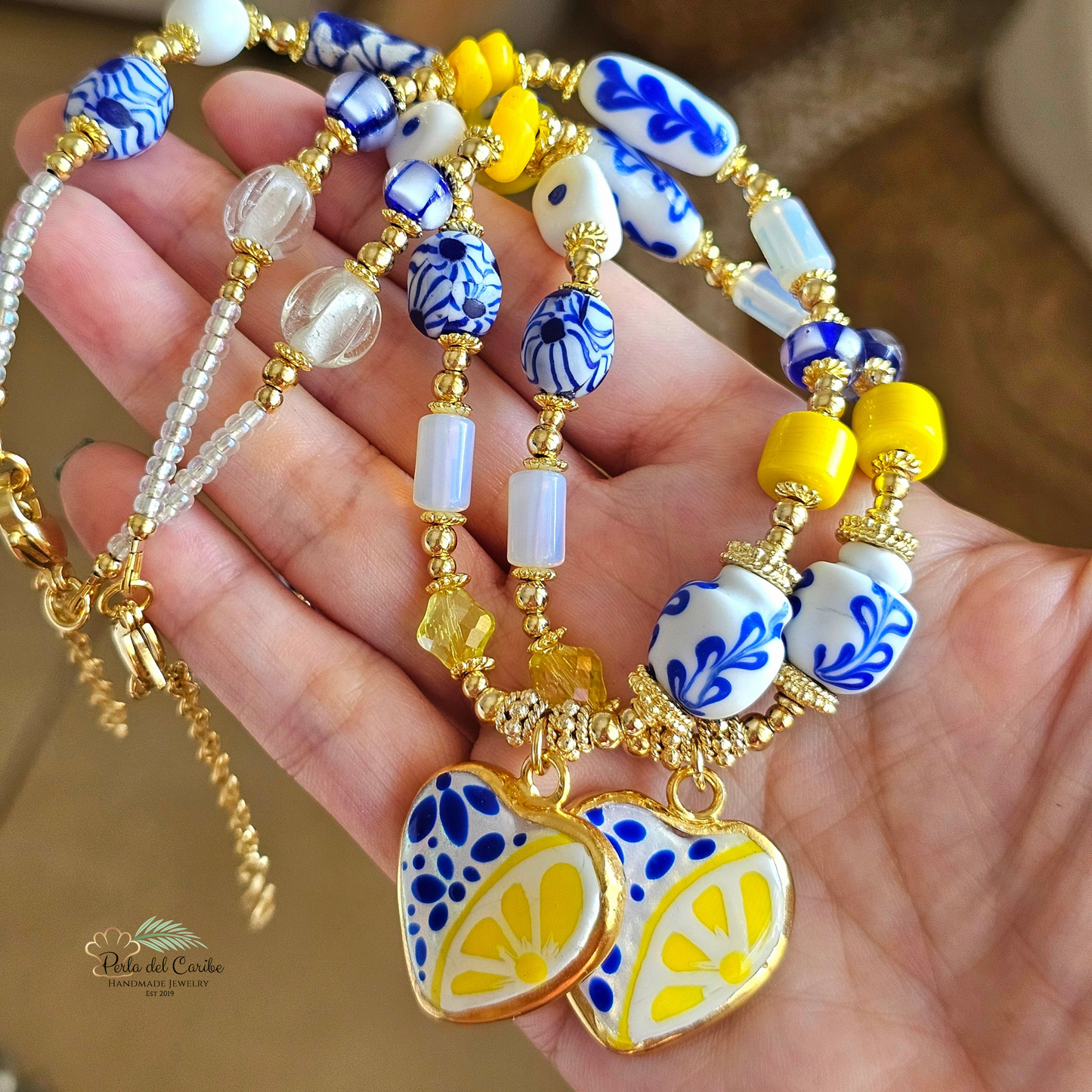 Azure Lemon Necklace