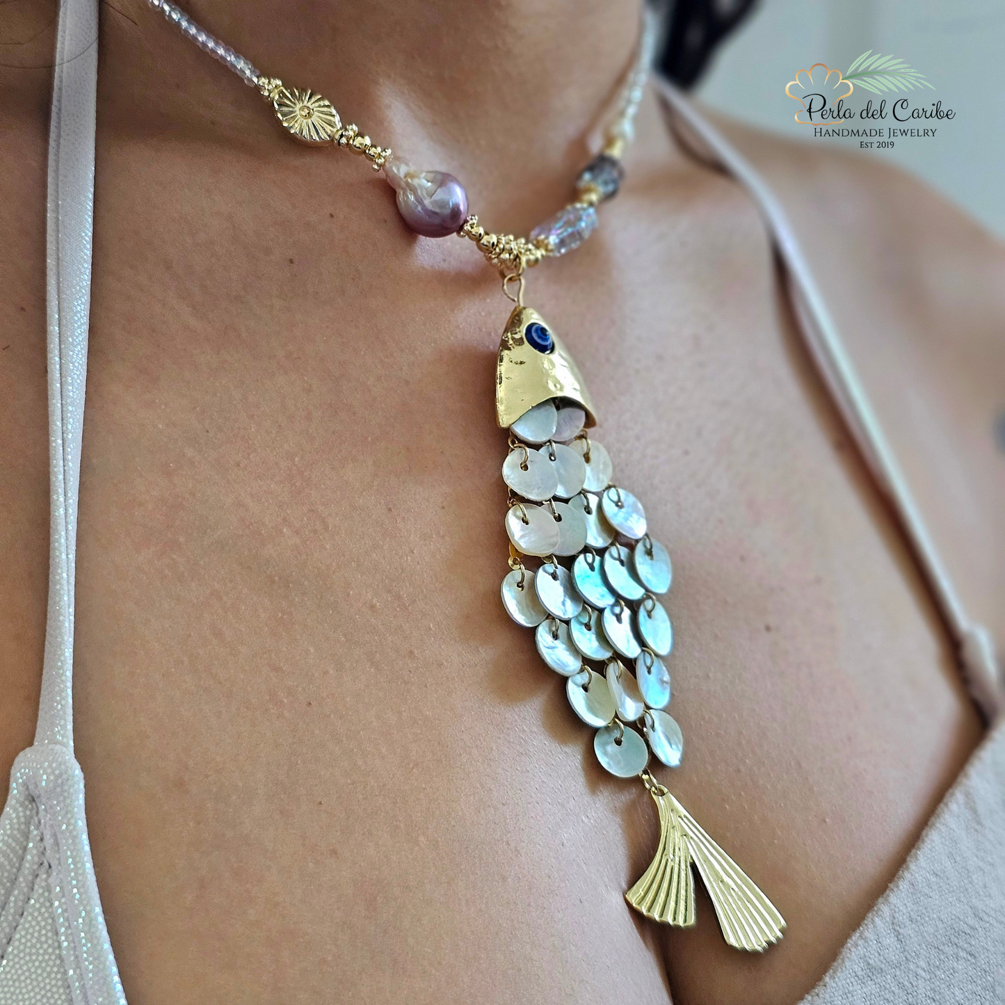 Dorado Fish Statement Necklace