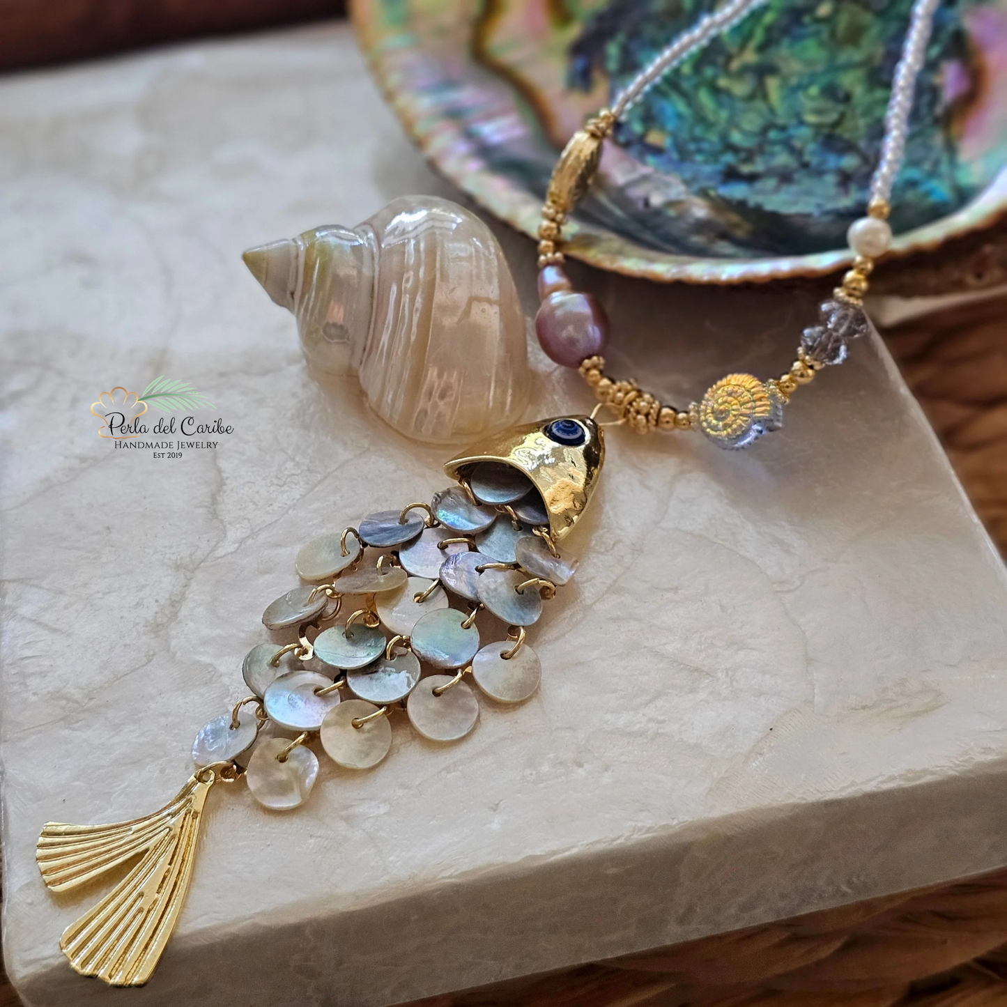 Dorado Fish Statement Necklace