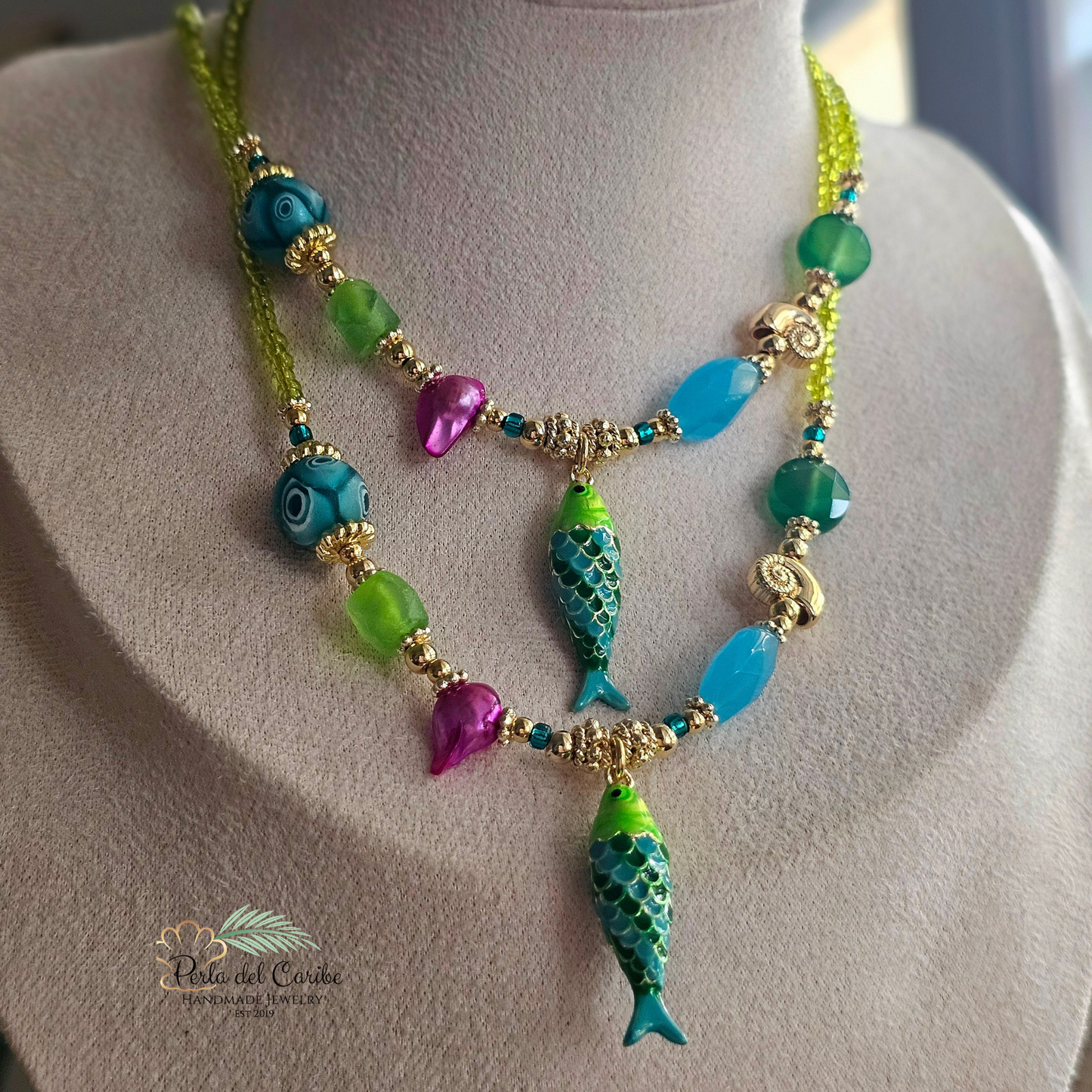Neon Fish Necklace