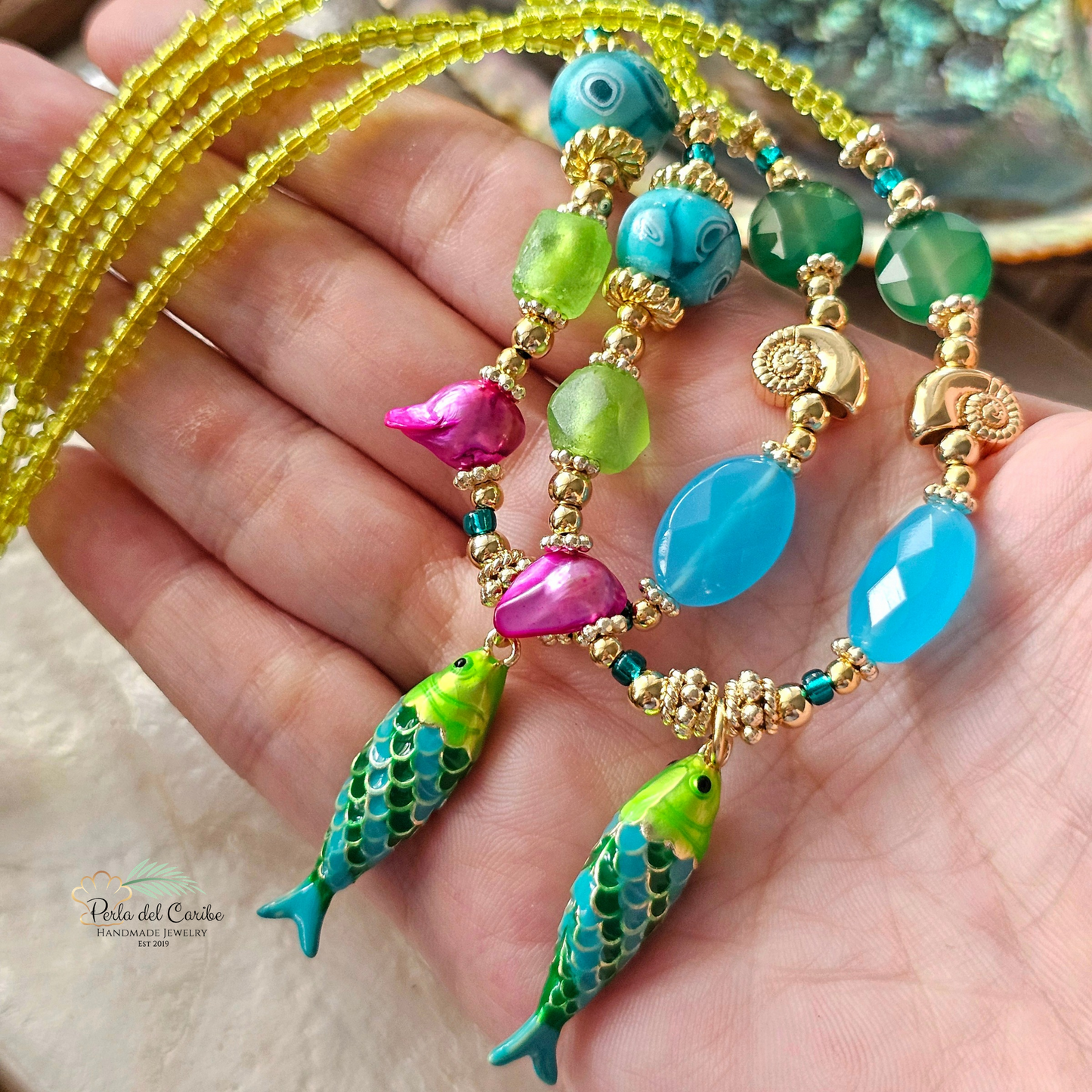 Neon Fish Necklace