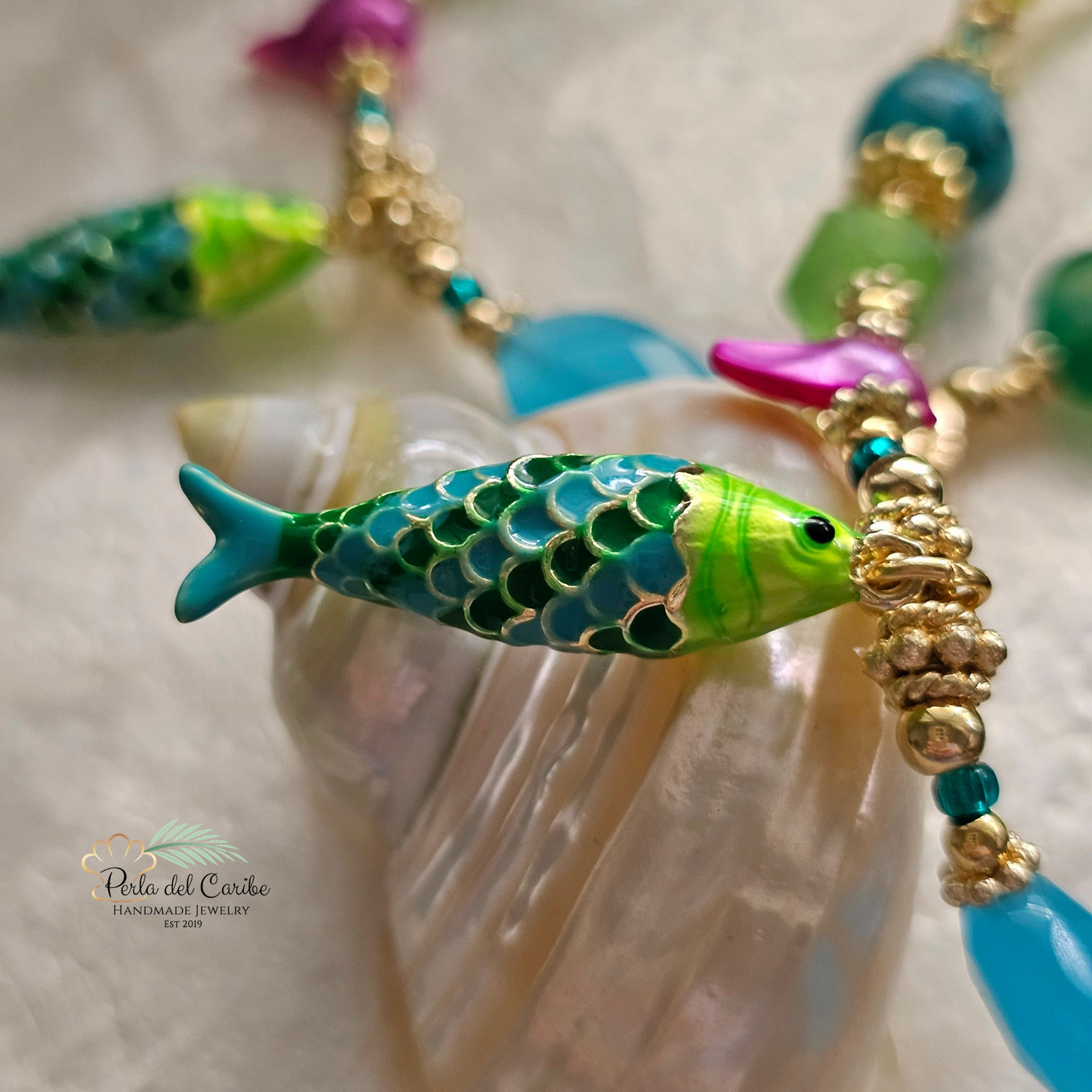Neon Fish Necklace