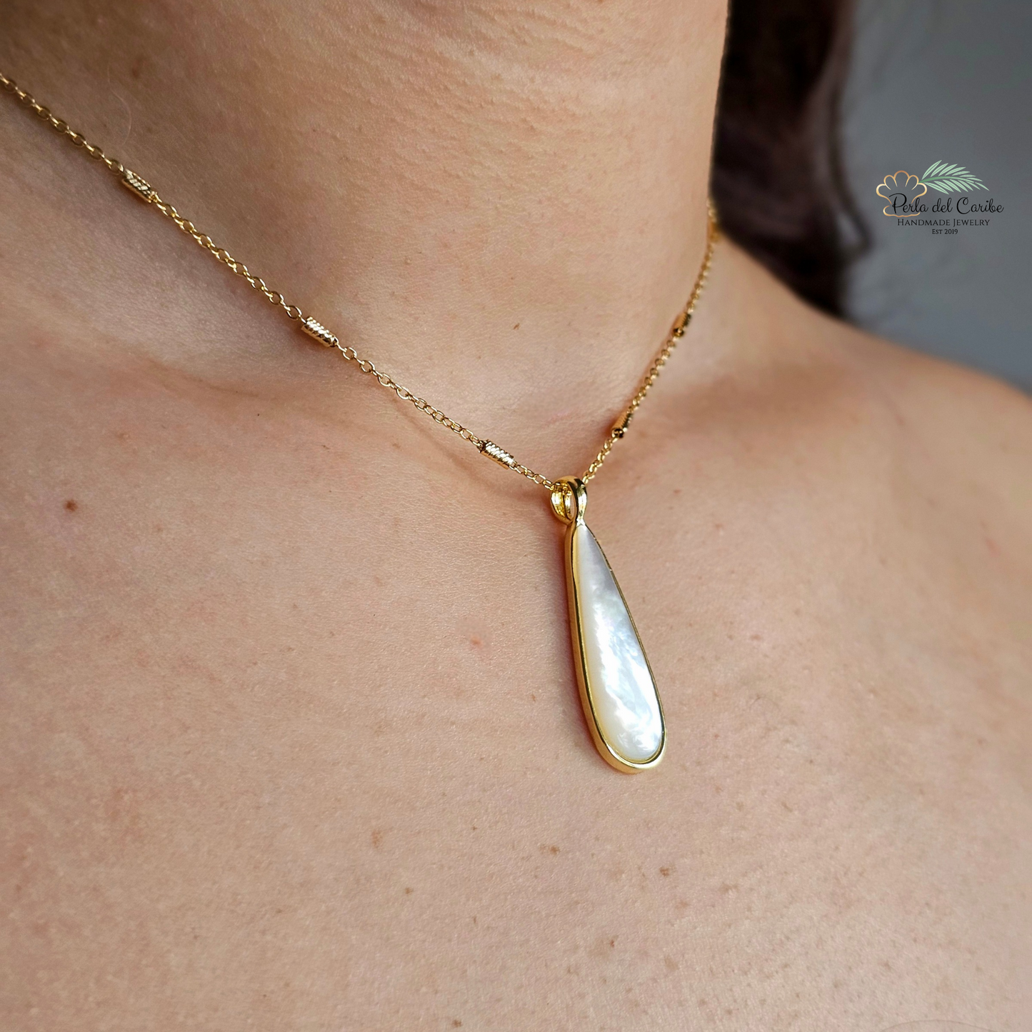 Madre Perla Drop Chain