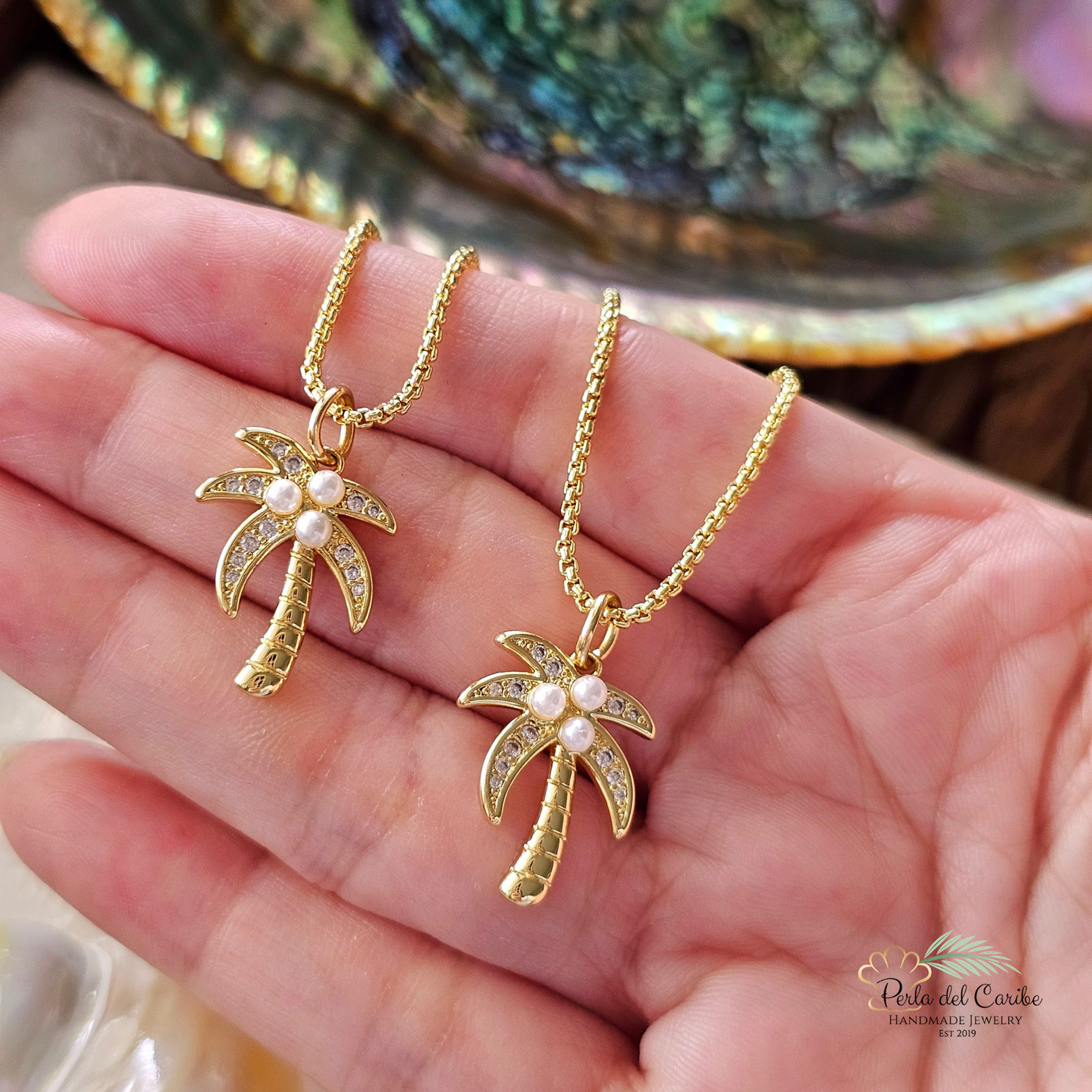 Palm Tree Studs / Chain