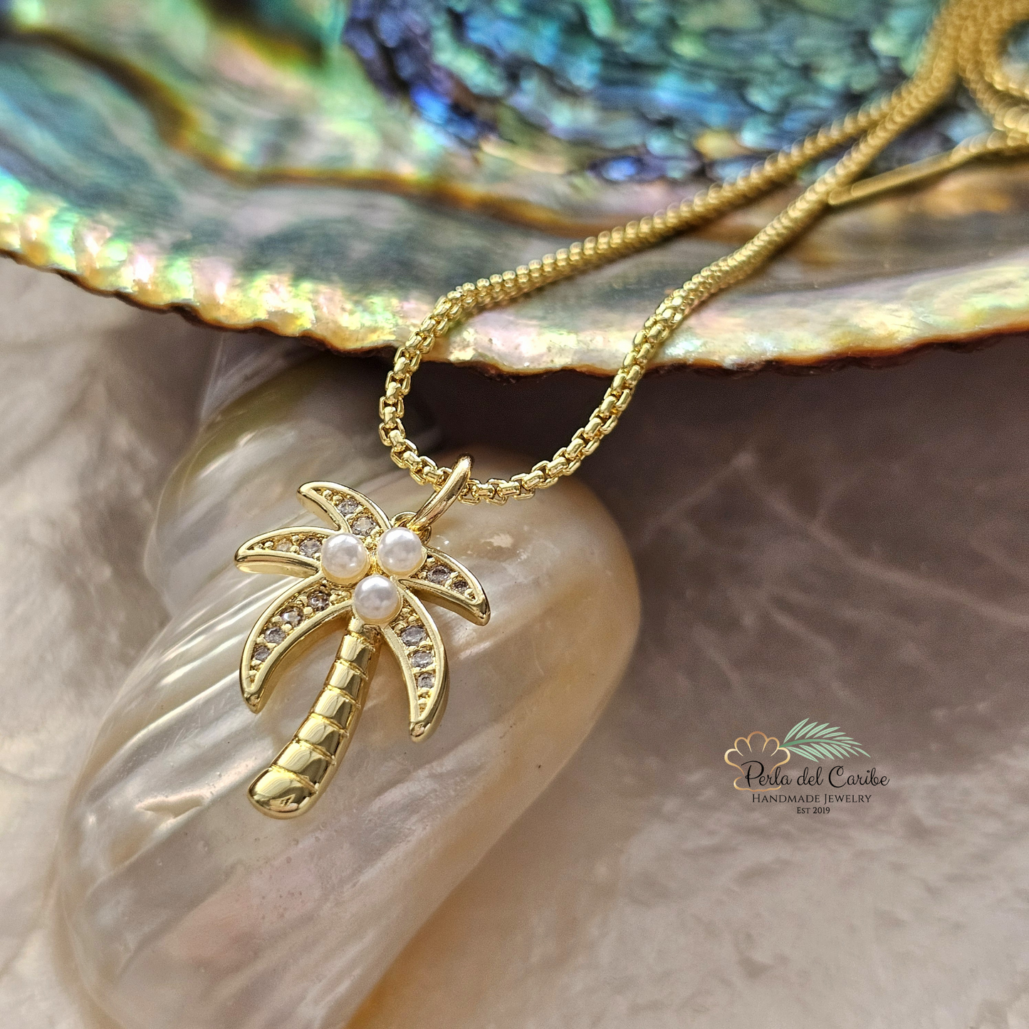 Palm Tree Studs / Chain