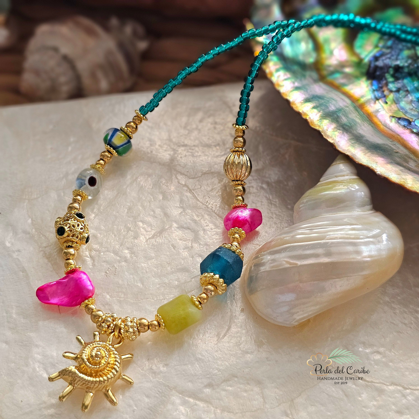 Sun Ammonite Necklace