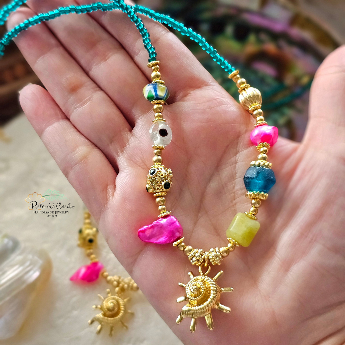 Sun Ammonite Necklace