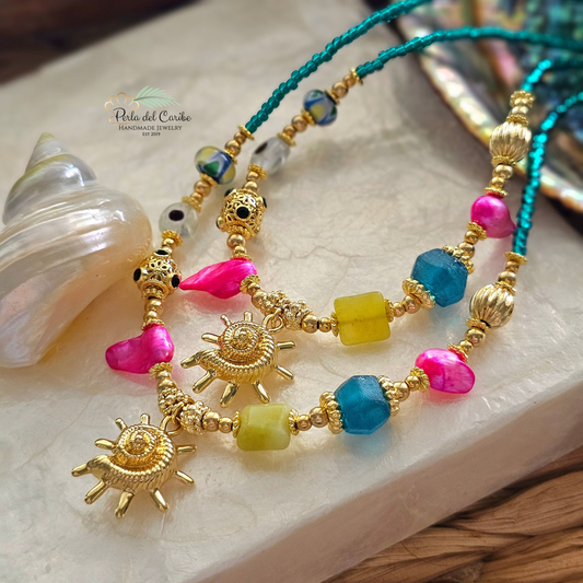 Sun Ammonite Necklace