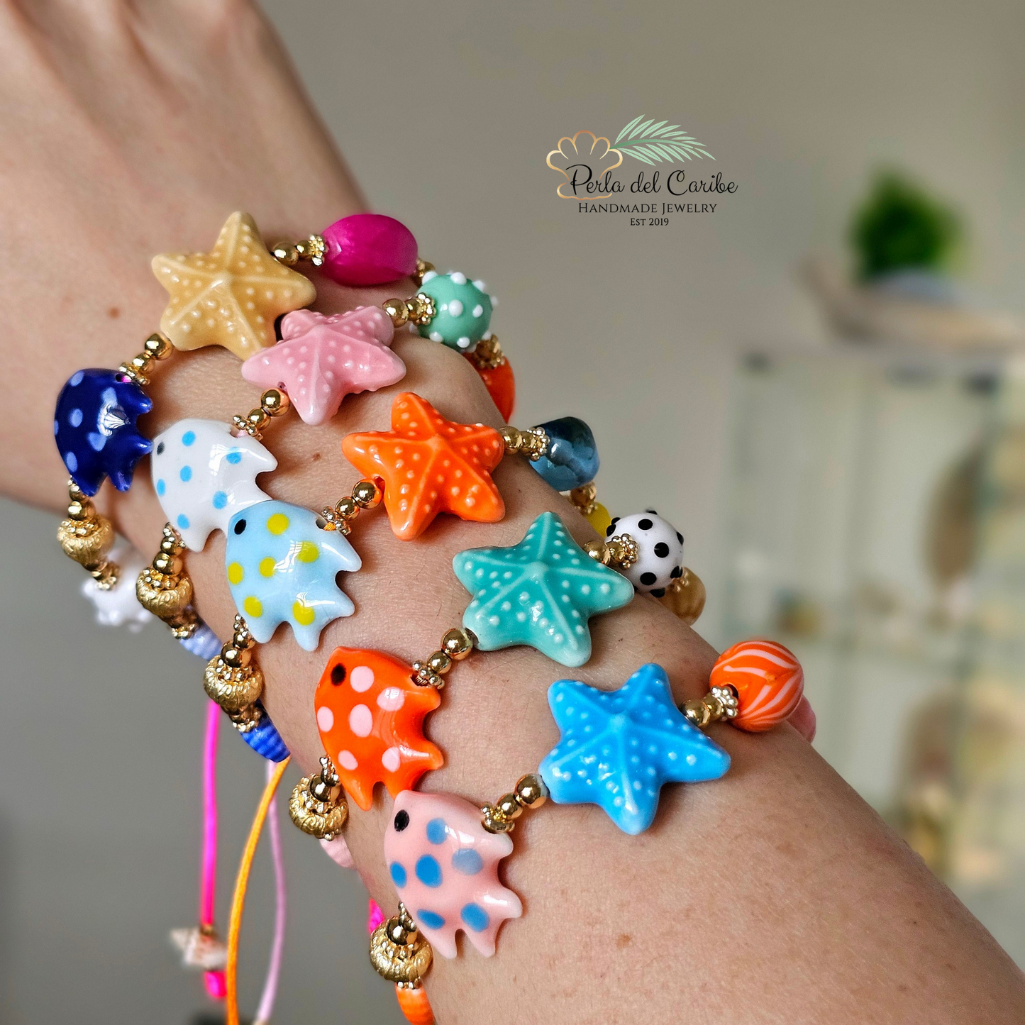 Dotted Fish & Star Bracelet