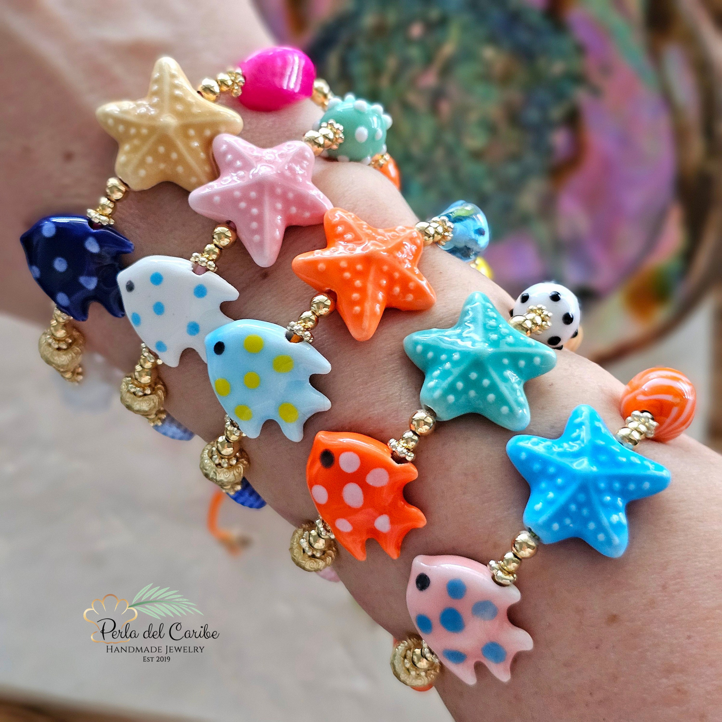 Dotted Fish & Star Bracelet