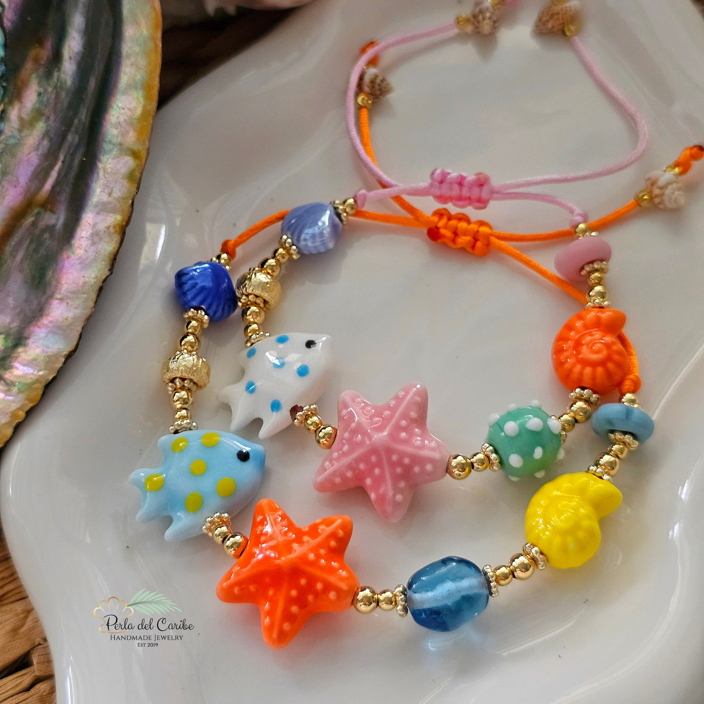 Dotted Fish & Star Bracelet