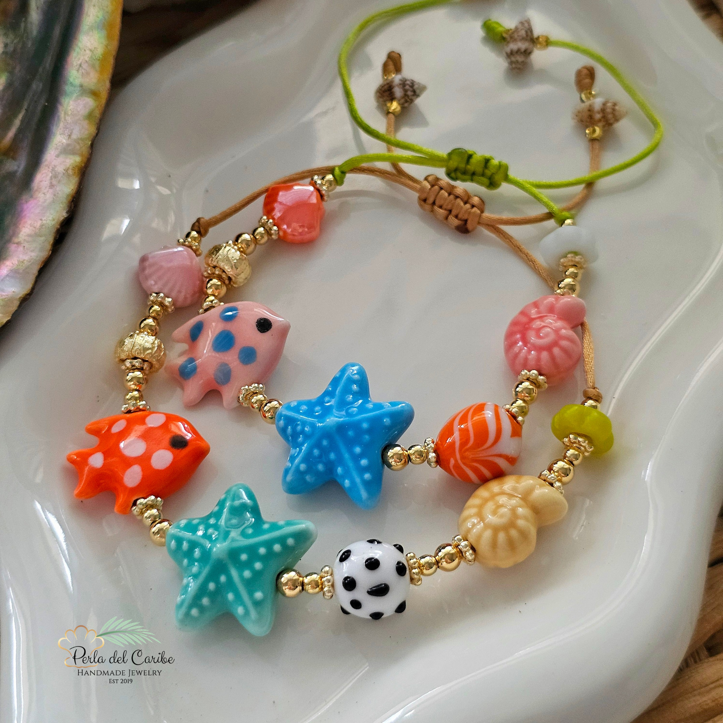 Dotted Fish & Star Bracelet