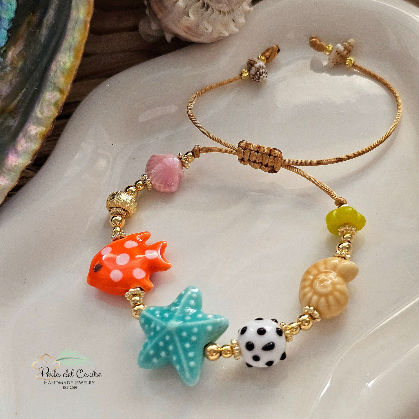 Dotted Fish & Star Bracelet