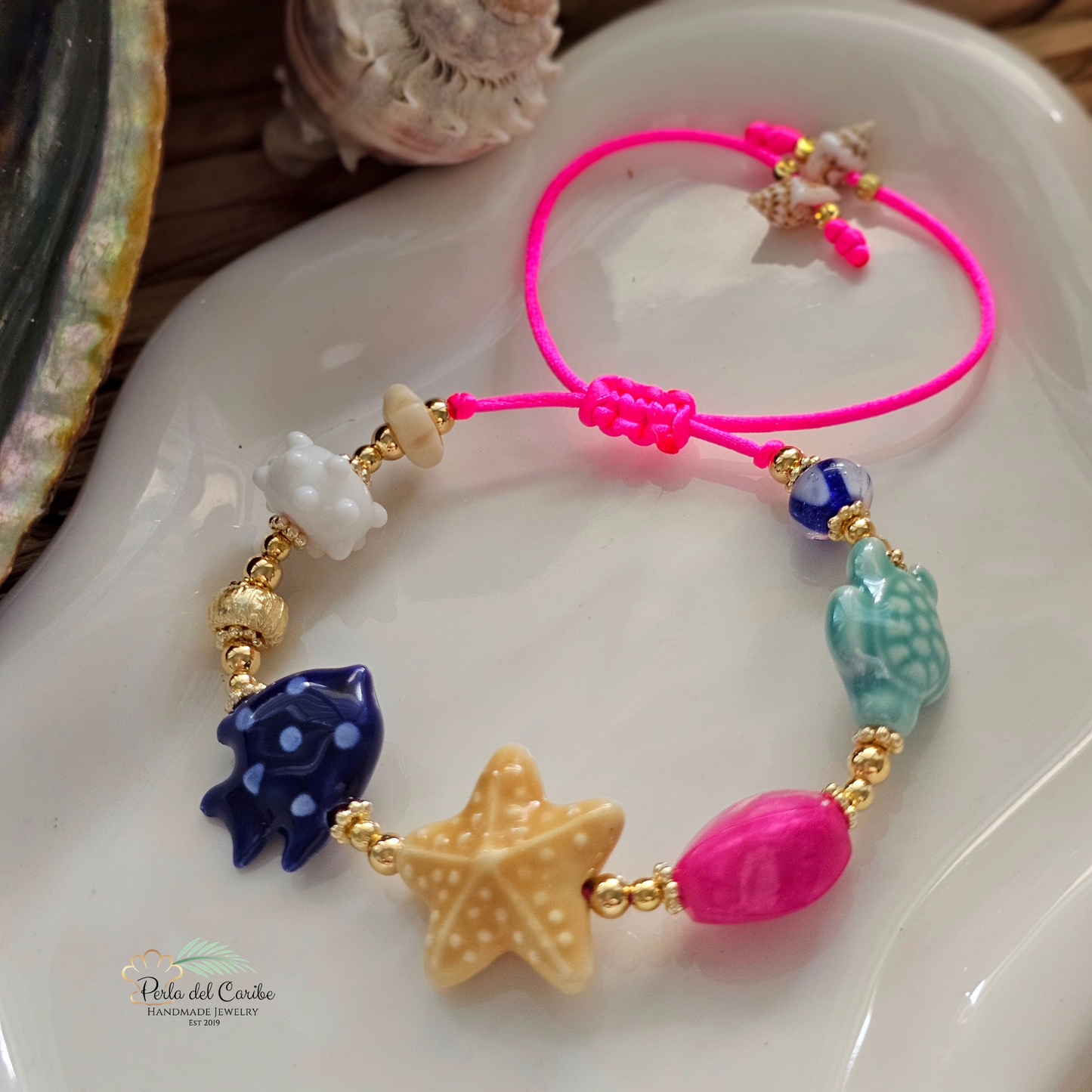 Dotted Fish & Star Bracelet