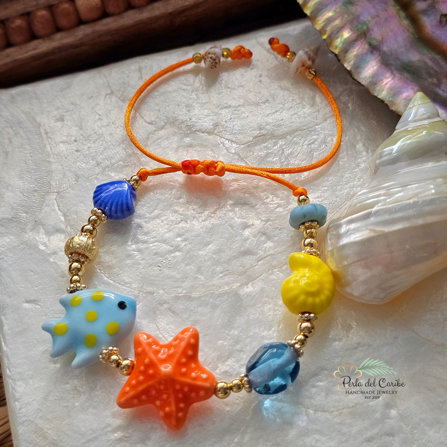 Dotted Fish & Star Bracelet