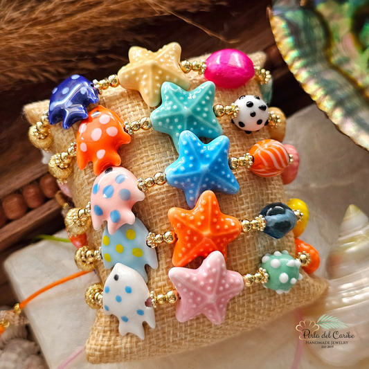 Dotted Fish & Star Bracelet