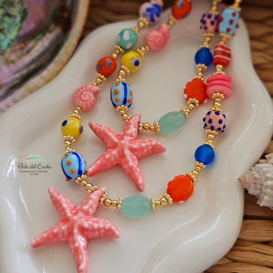 Pink Starfish Necklace