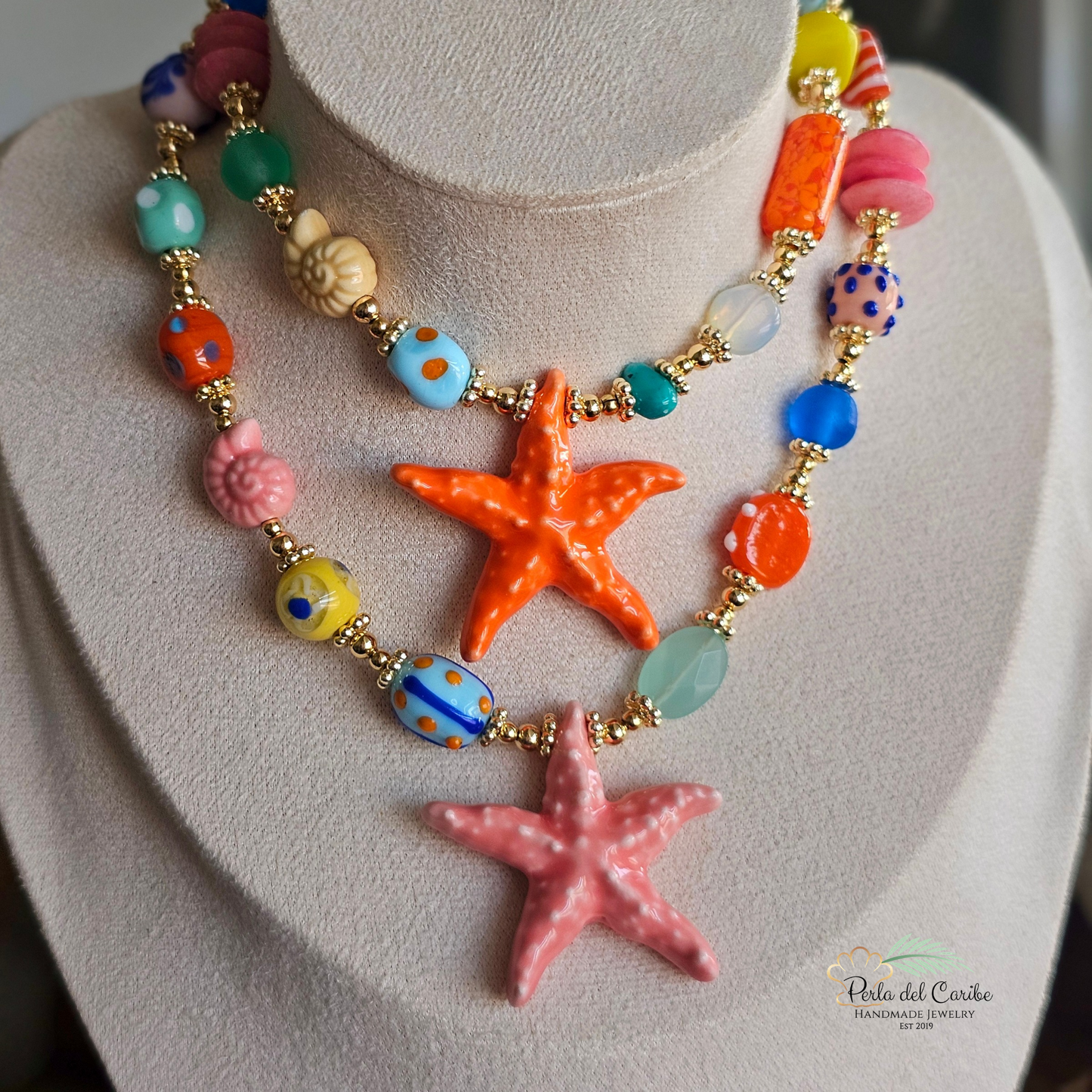 Pink Starfish Necklace