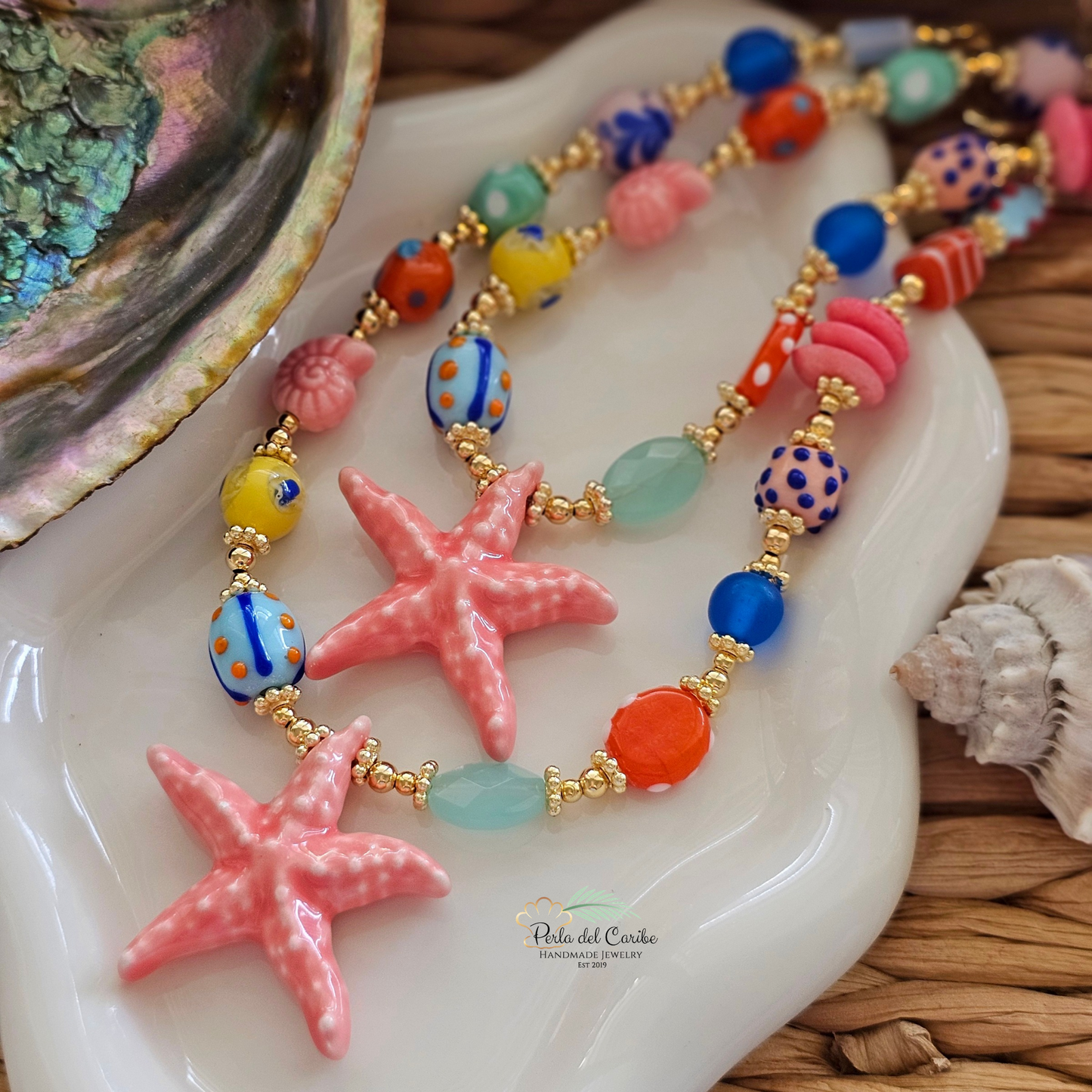 Pink Starfish Necklace