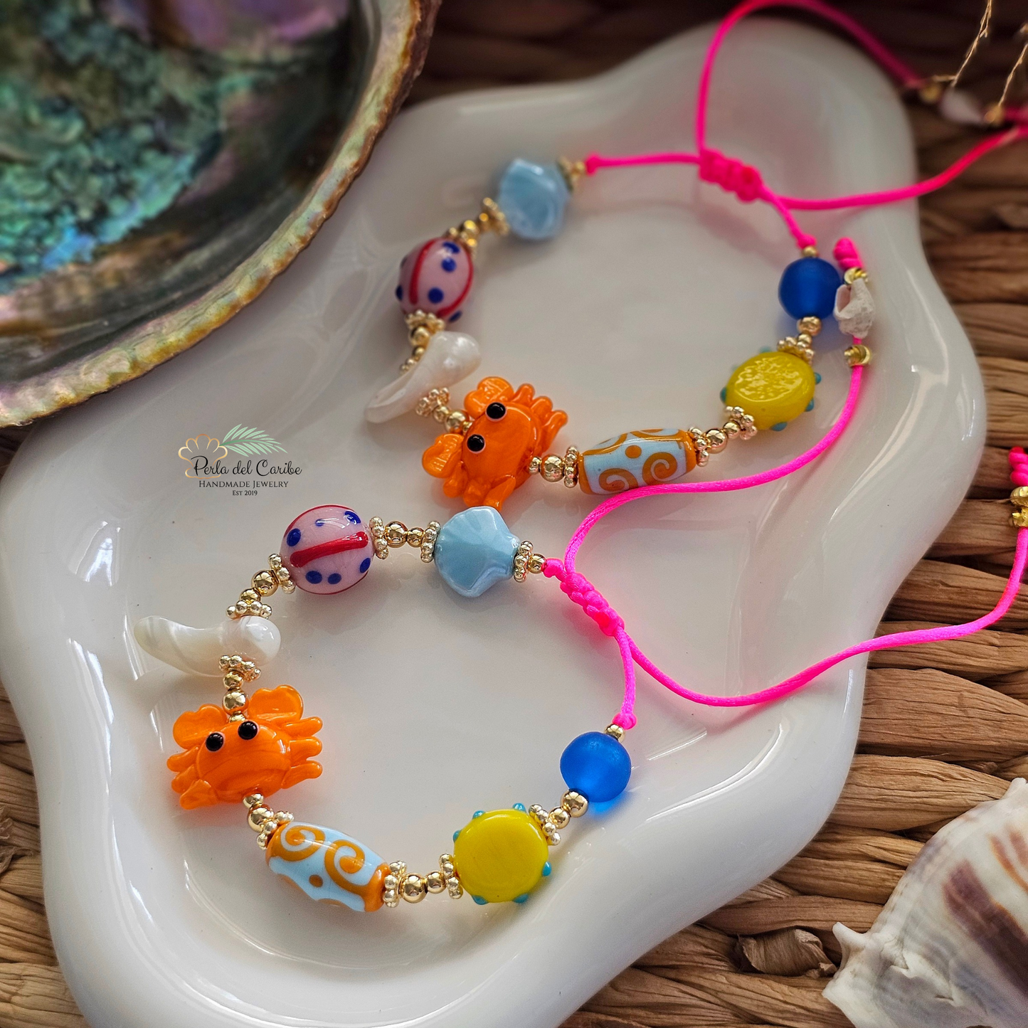 Orange Crab Adjustable Bracelet