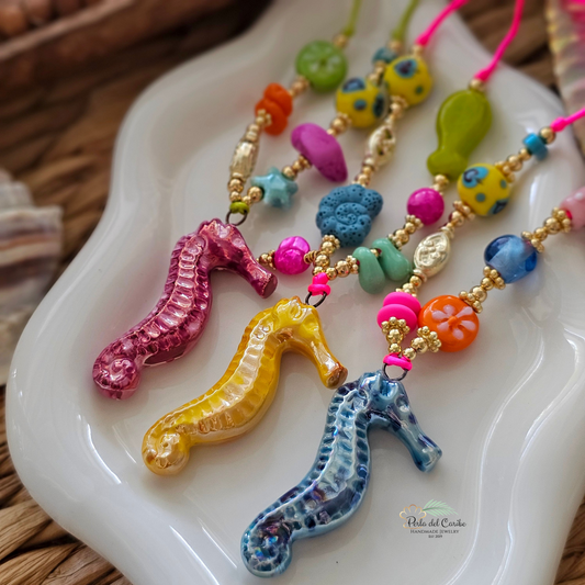 Sea Horse Cord Necklace