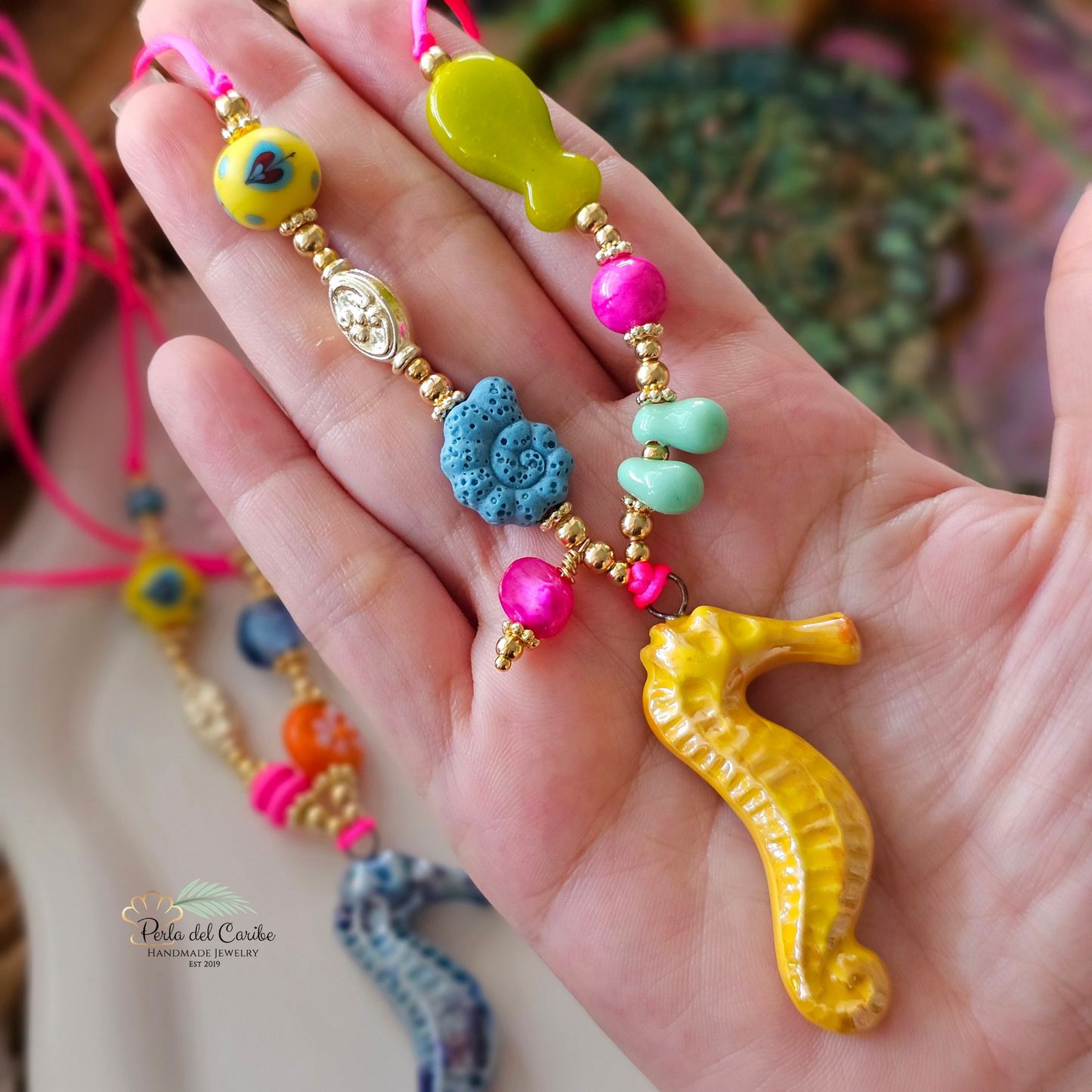 Sea Horse Cord Necklace