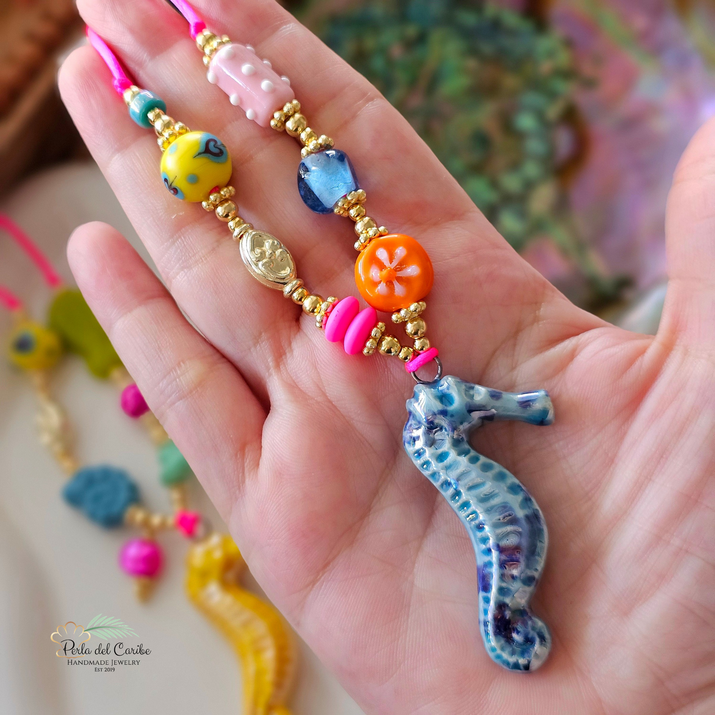 Sea Horse Cord Necklace
