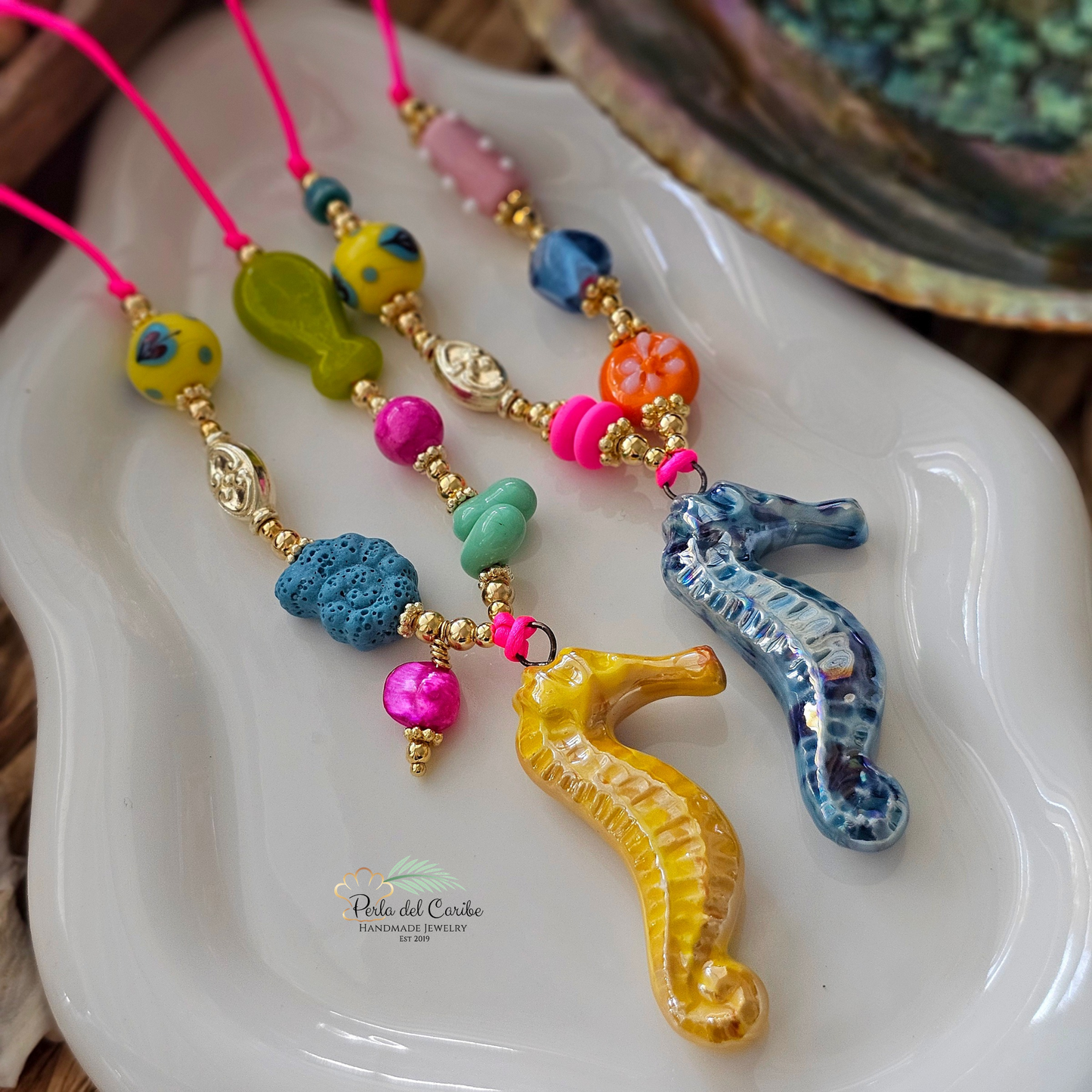 Sea Horse Cord Necklace