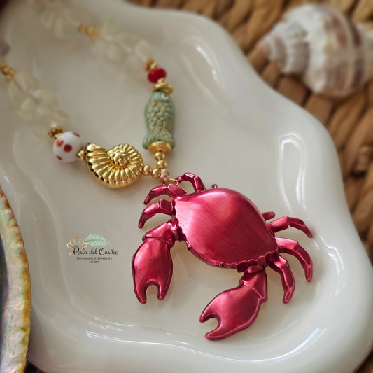 Red Crab Cord Necklace