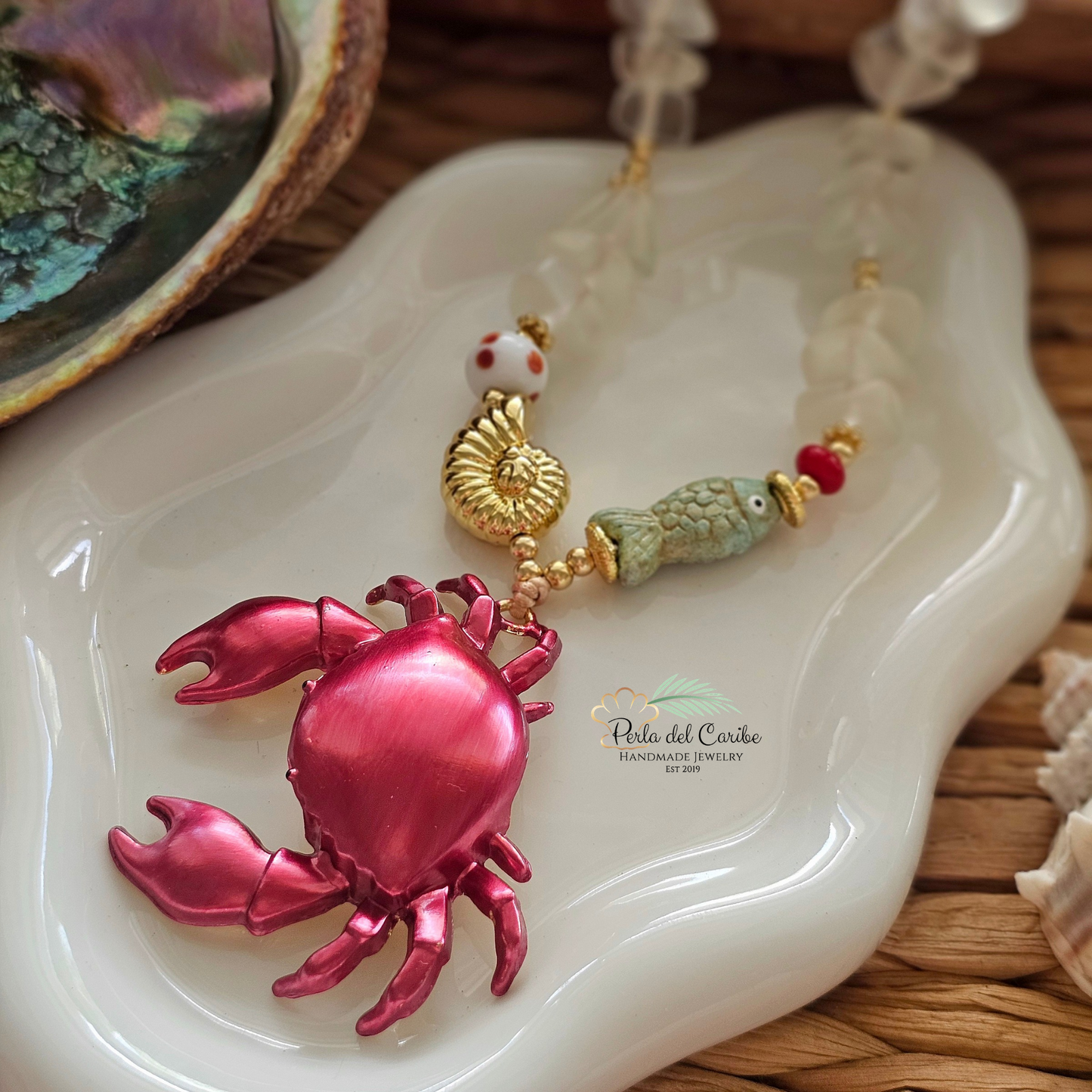 Red Crab Cord Necklace
