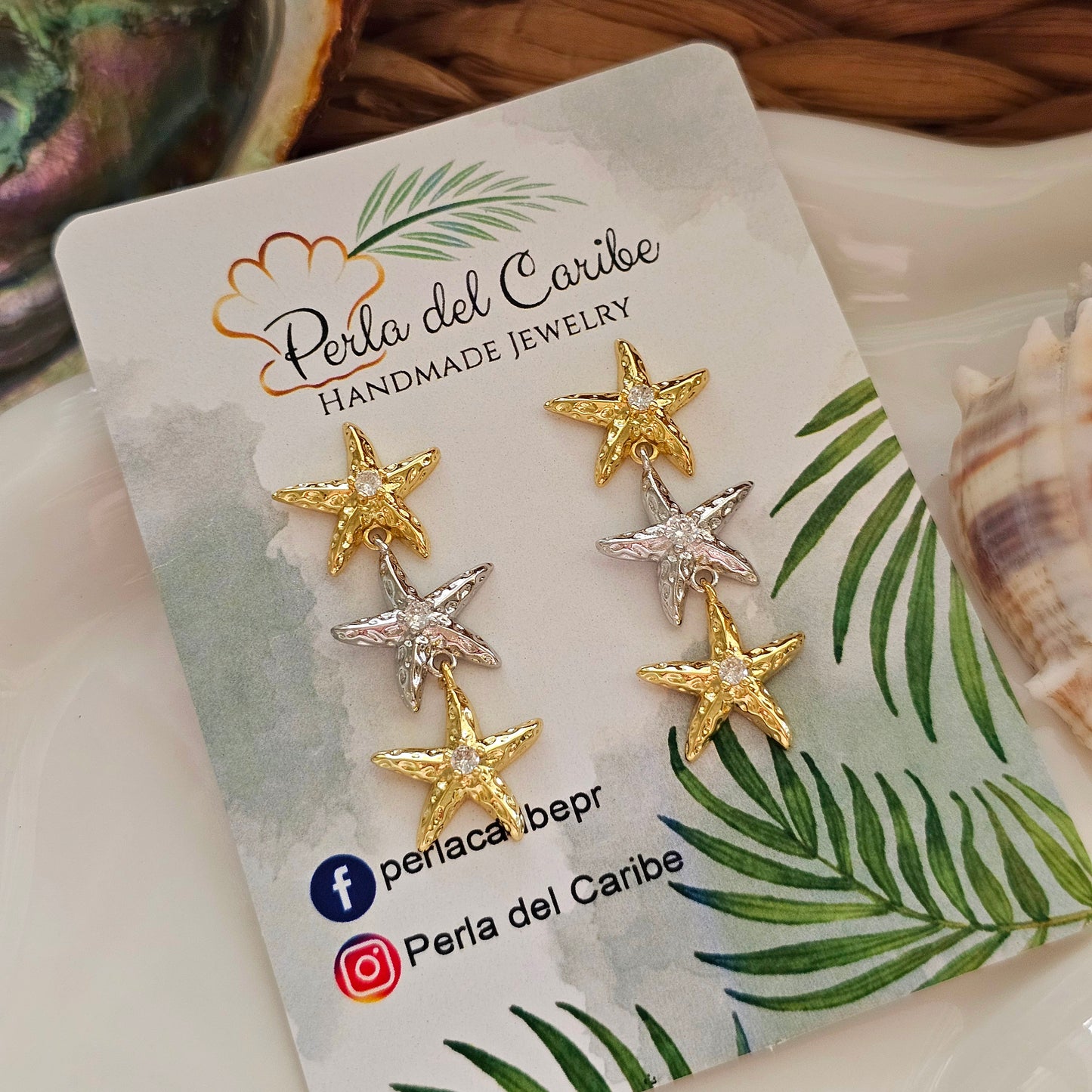 Stella Two-Tone Earrings
