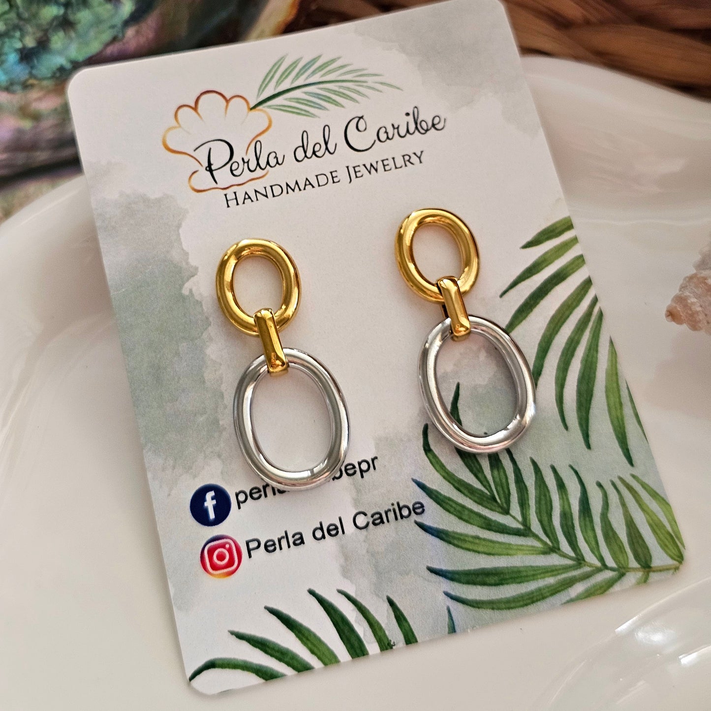 Alena Two-Tone Earrings