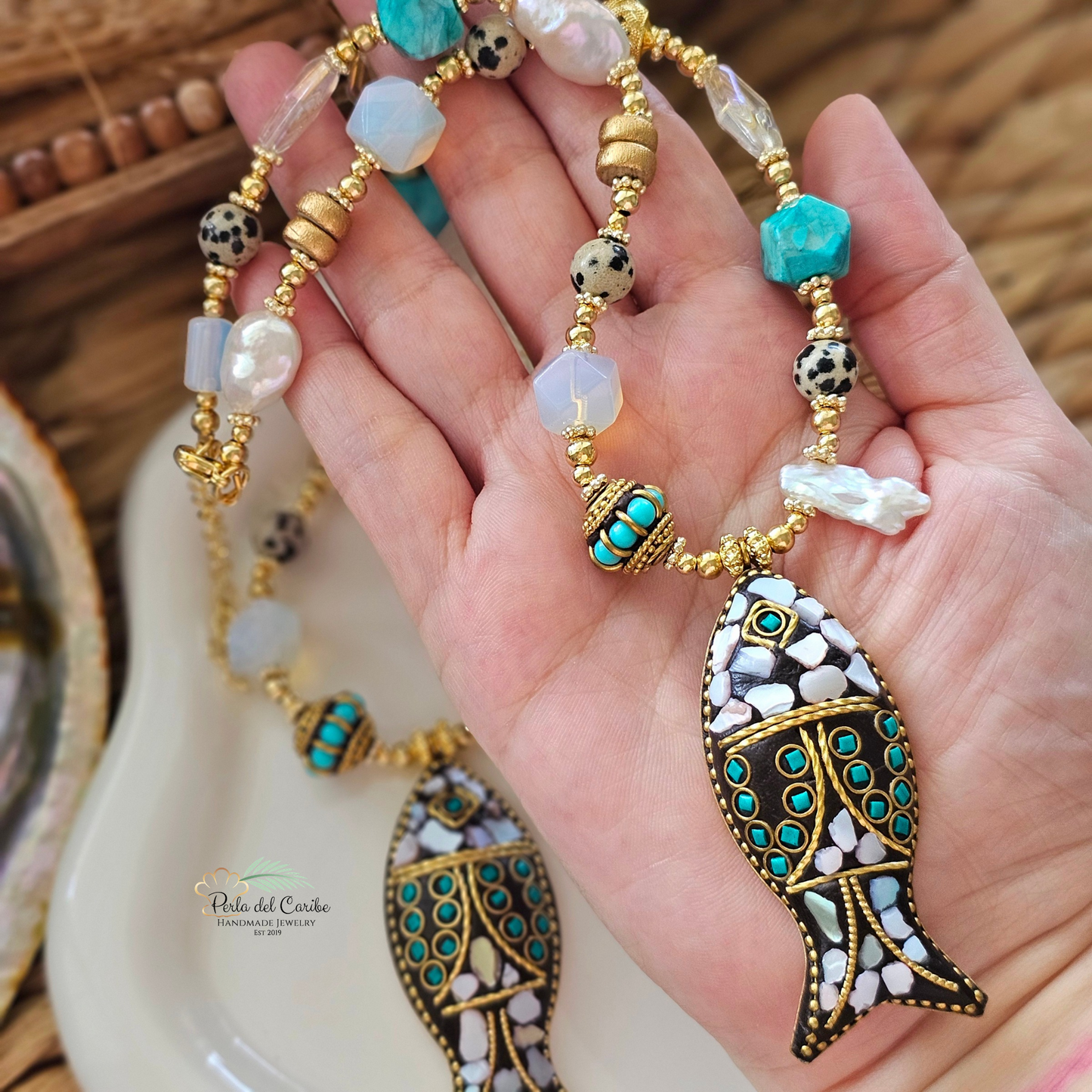 Indonesia White Fish Necklace