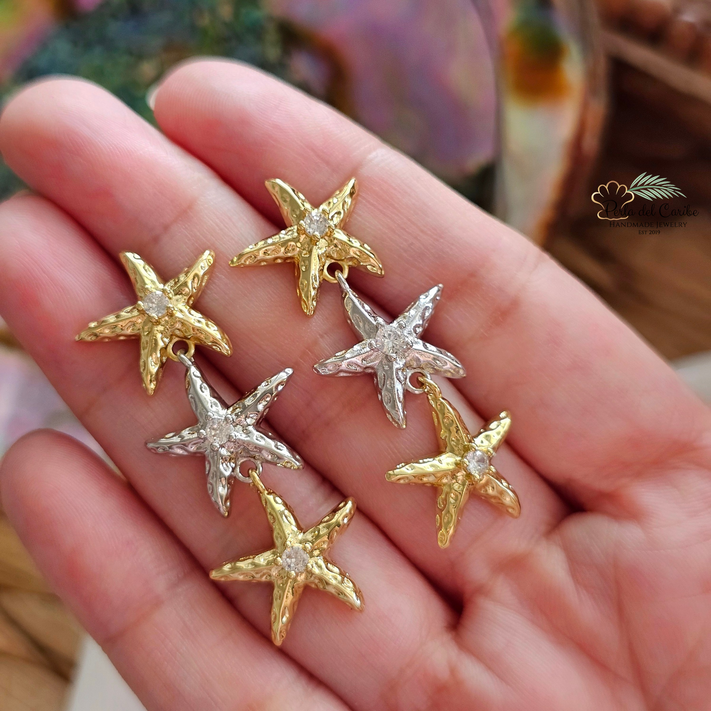 Stella Two-Tone Earrings