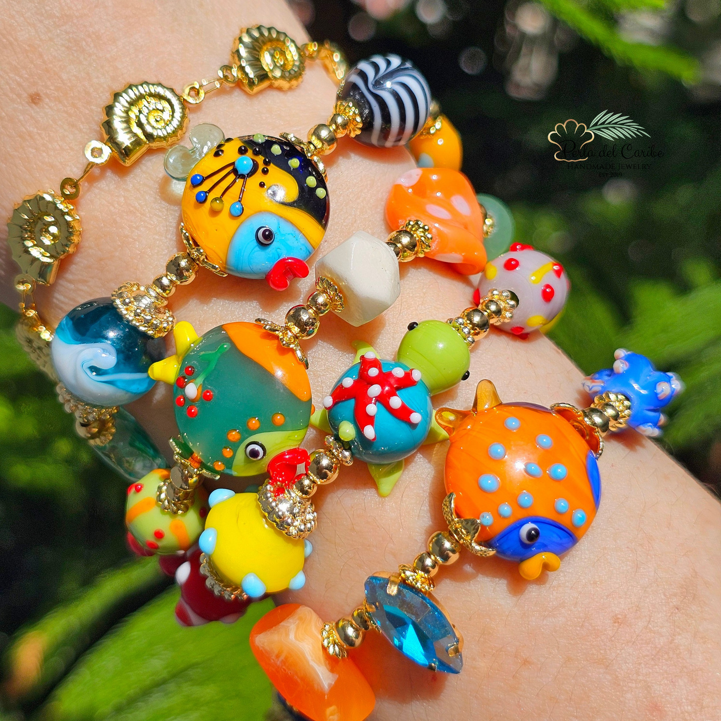 Flower Fish Adjustable Bracelet