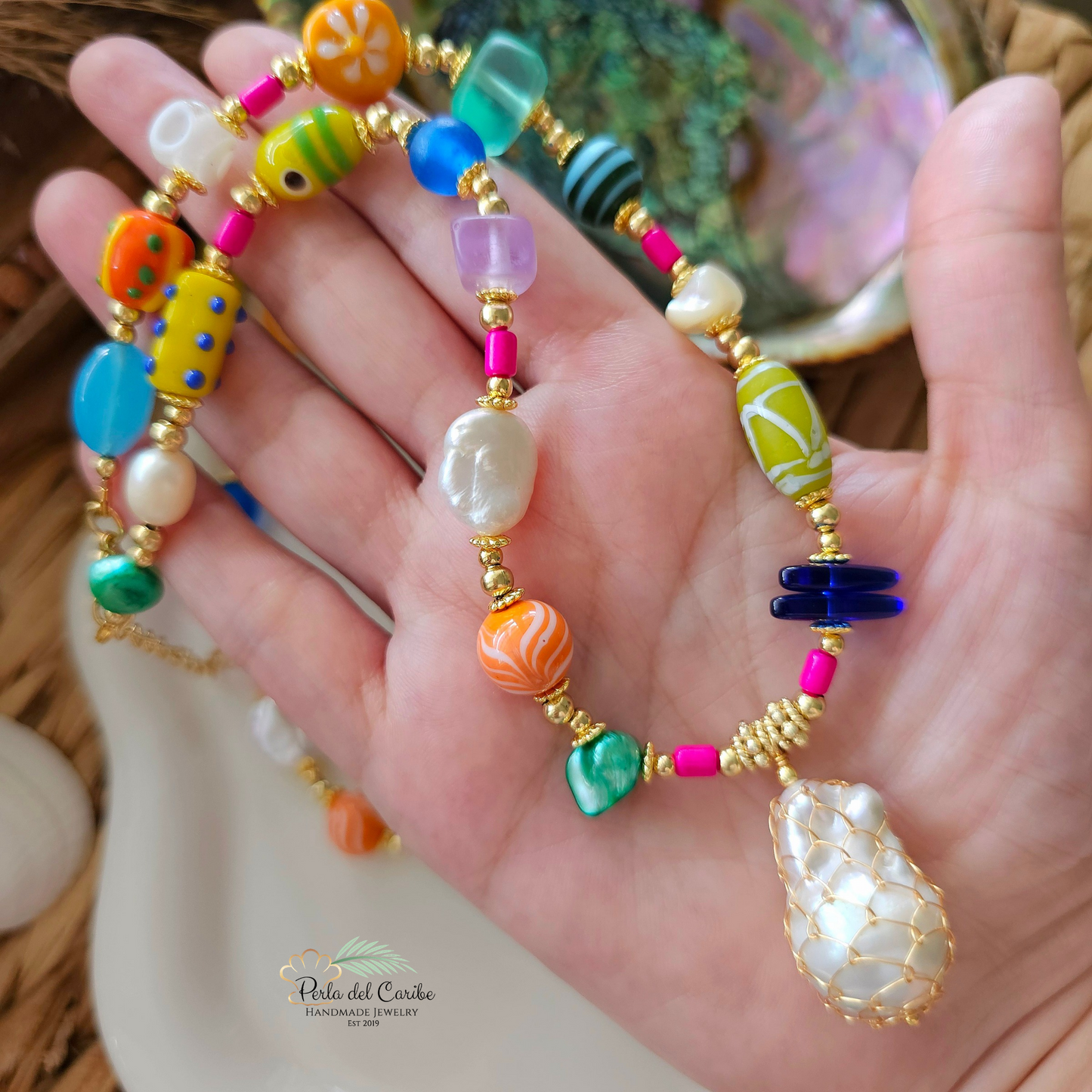 Baroque Pearl Wire Necklace